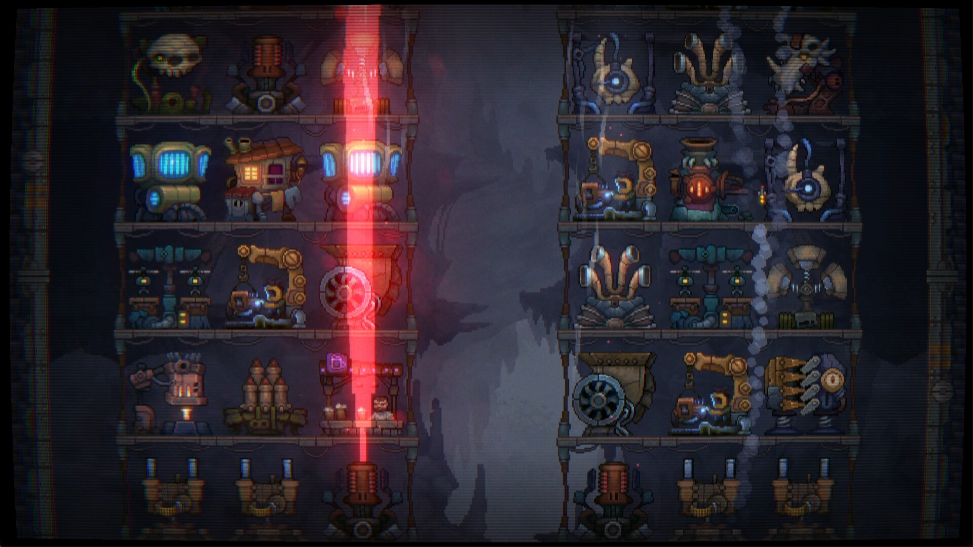 鑽核公司的遊戲畫面,展現了風格化的美術設計與激烈的戰鬥場景