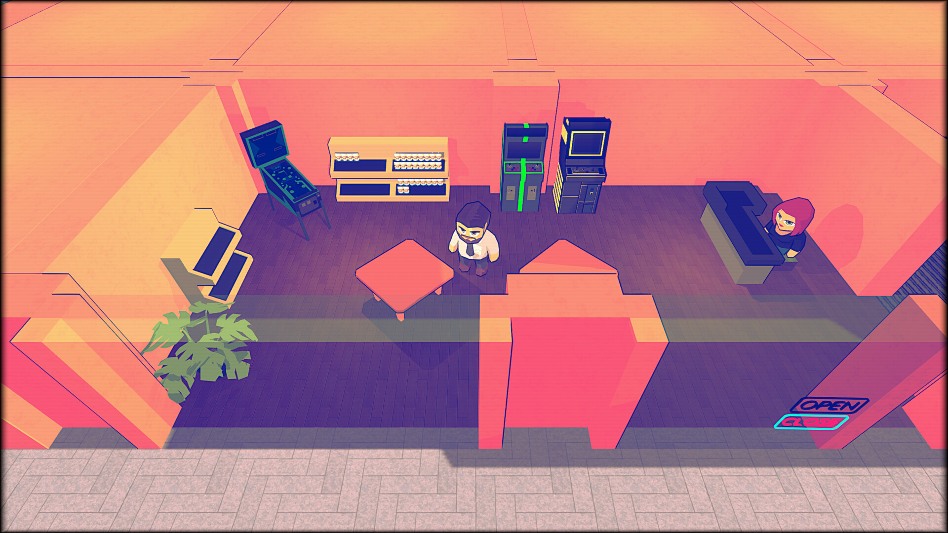 玩家正在擴建和裝飾自己的遊戲店。