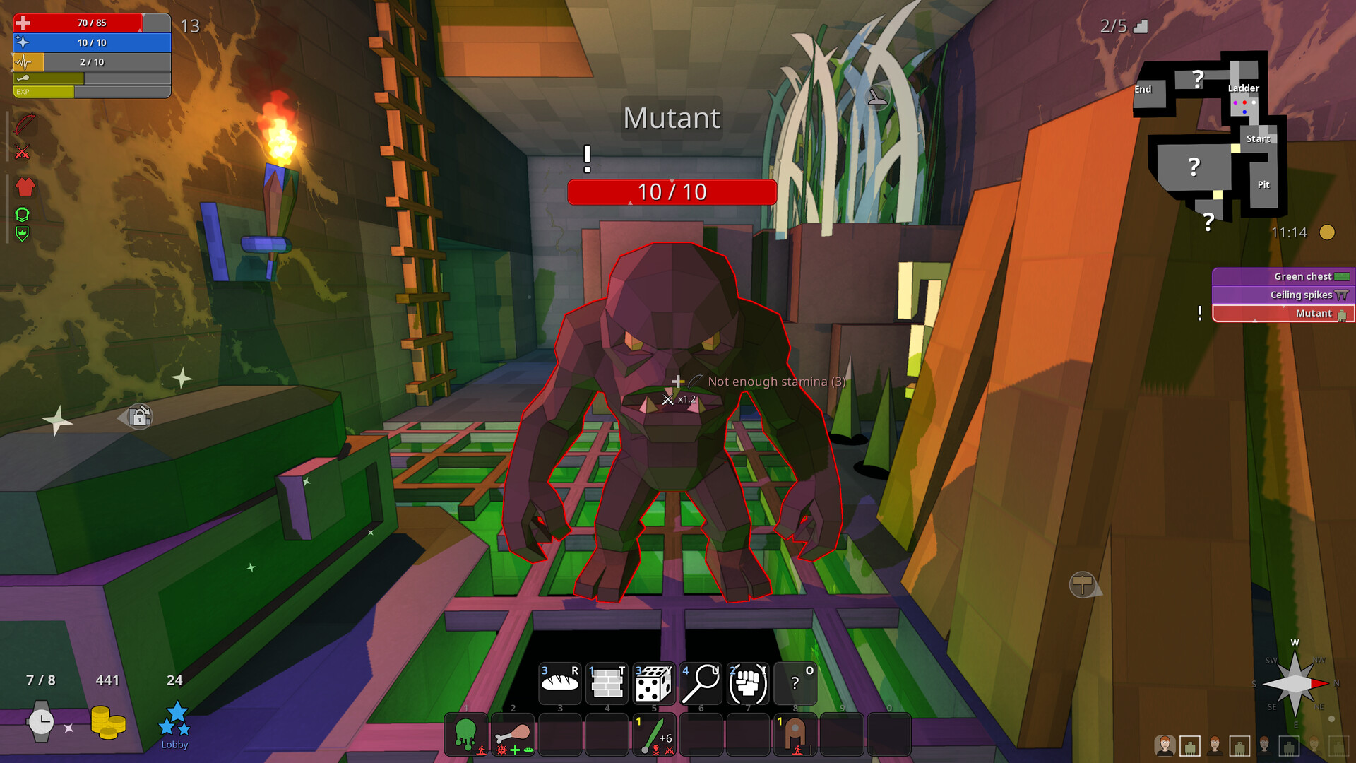 遊戲中充滿陷阱和謎題的房間