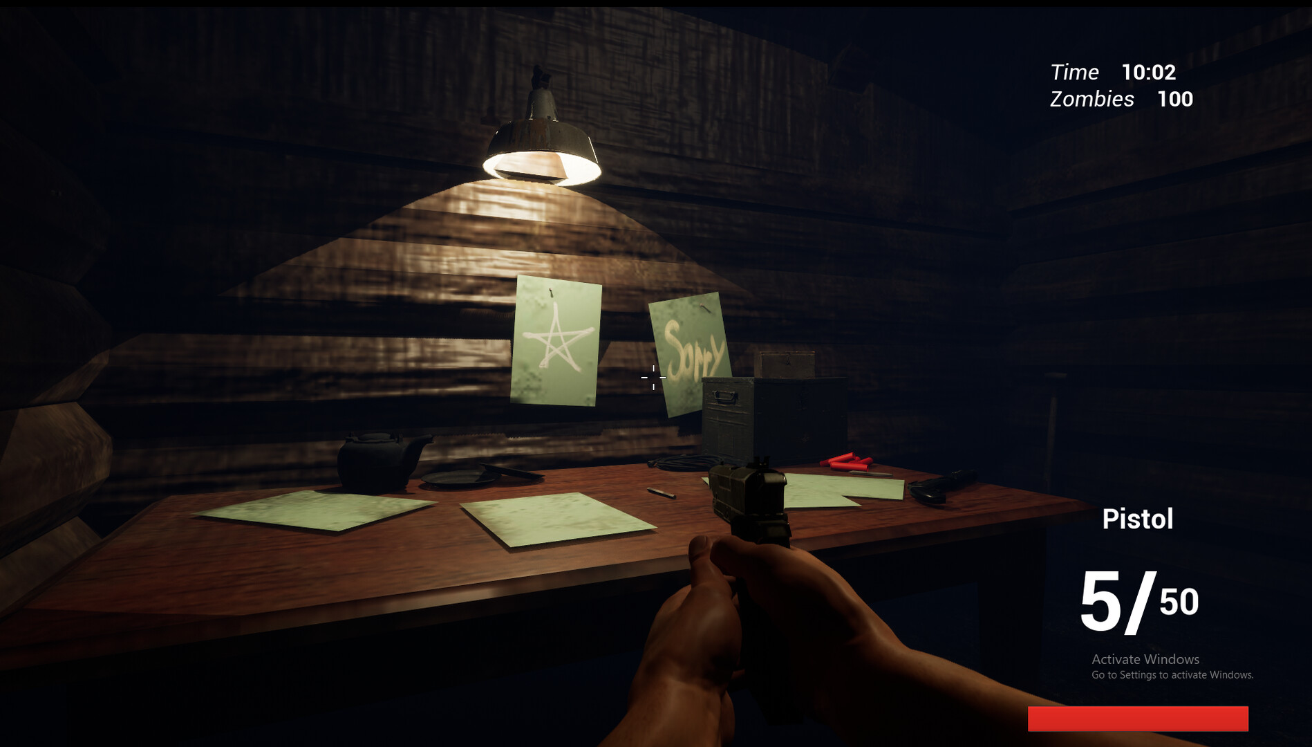 昏暗場景中潛藏著大量殭屍