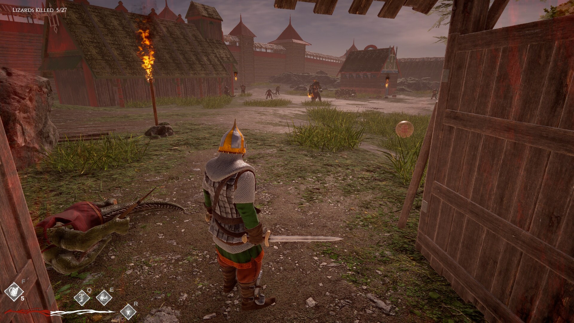 英雄與巨型敵人對峙