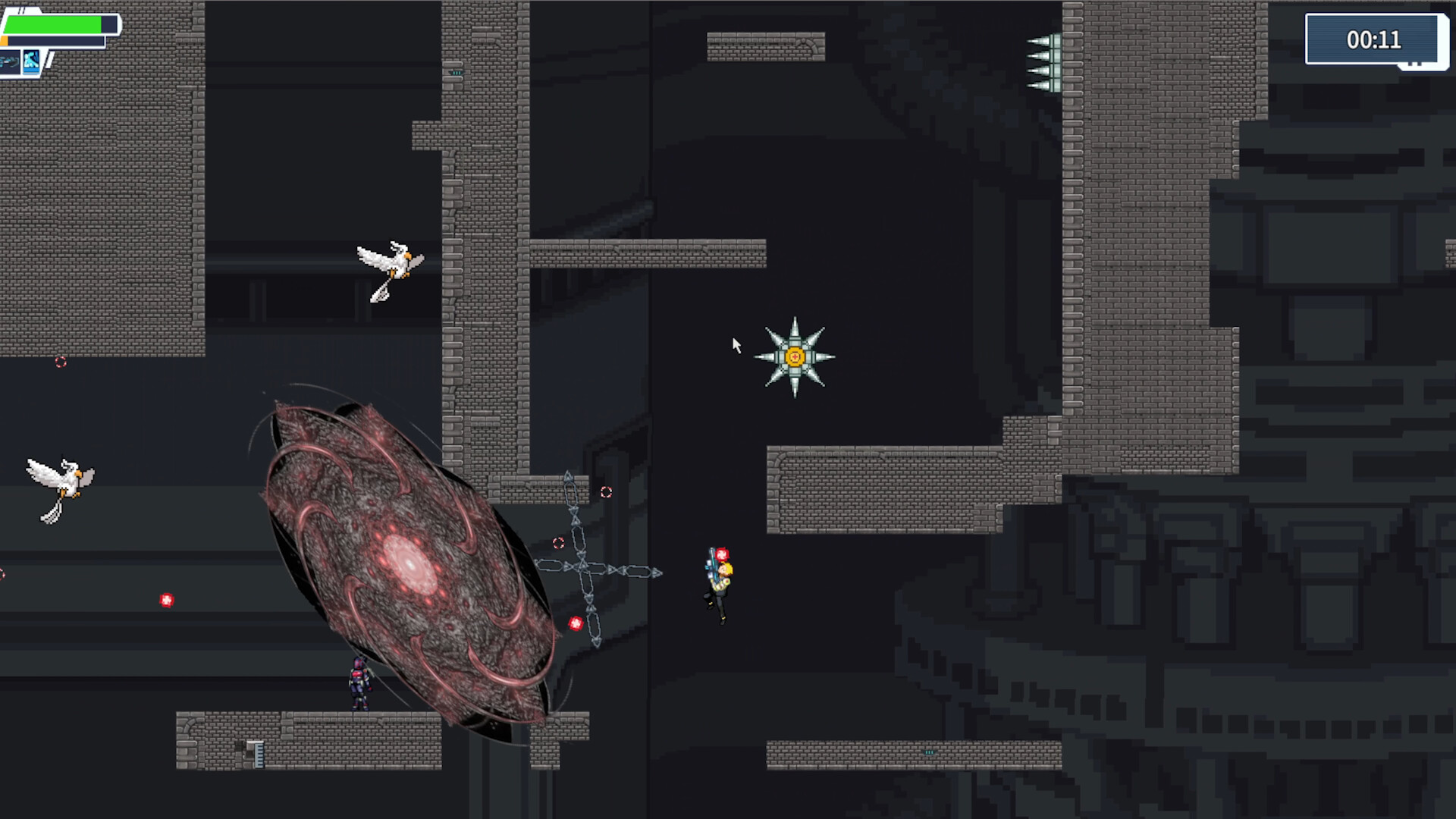 玩家角色在充滿奇幻色彩的場景中與敵人戰鬥。