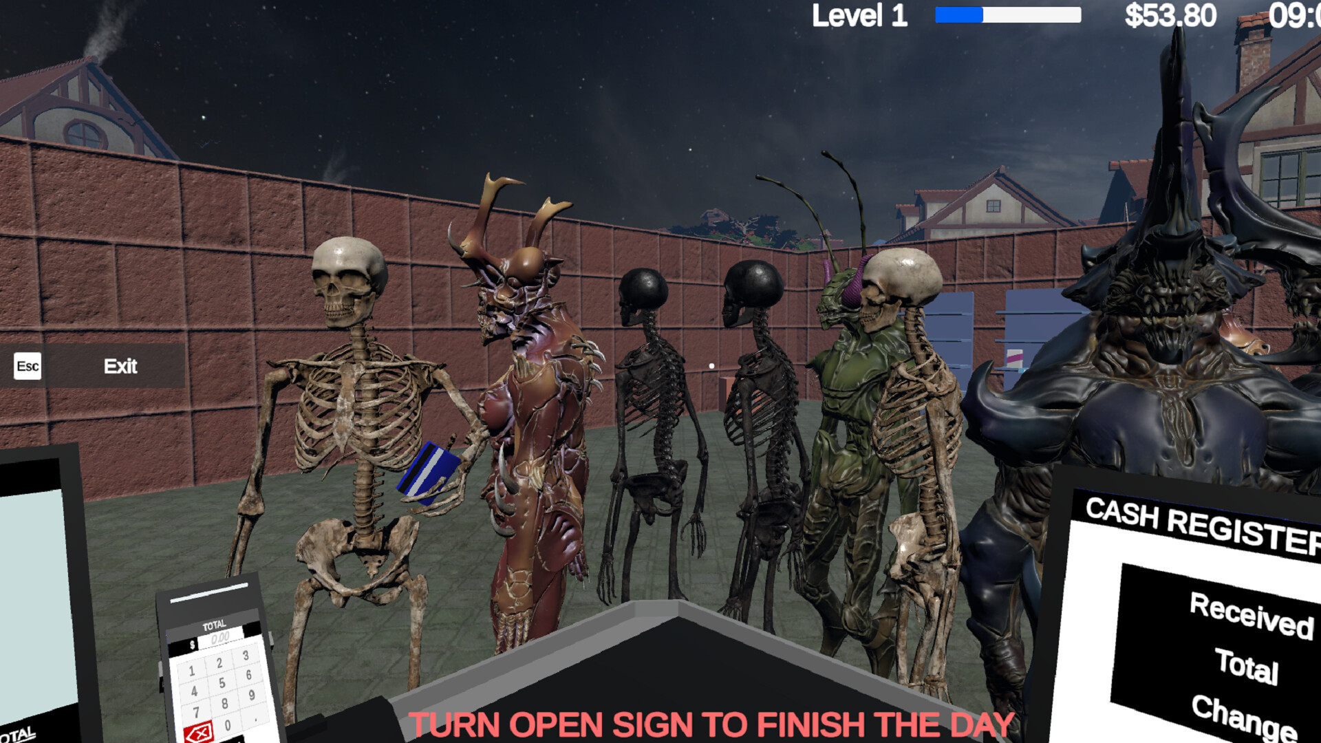 遊戲中的市場內部場景