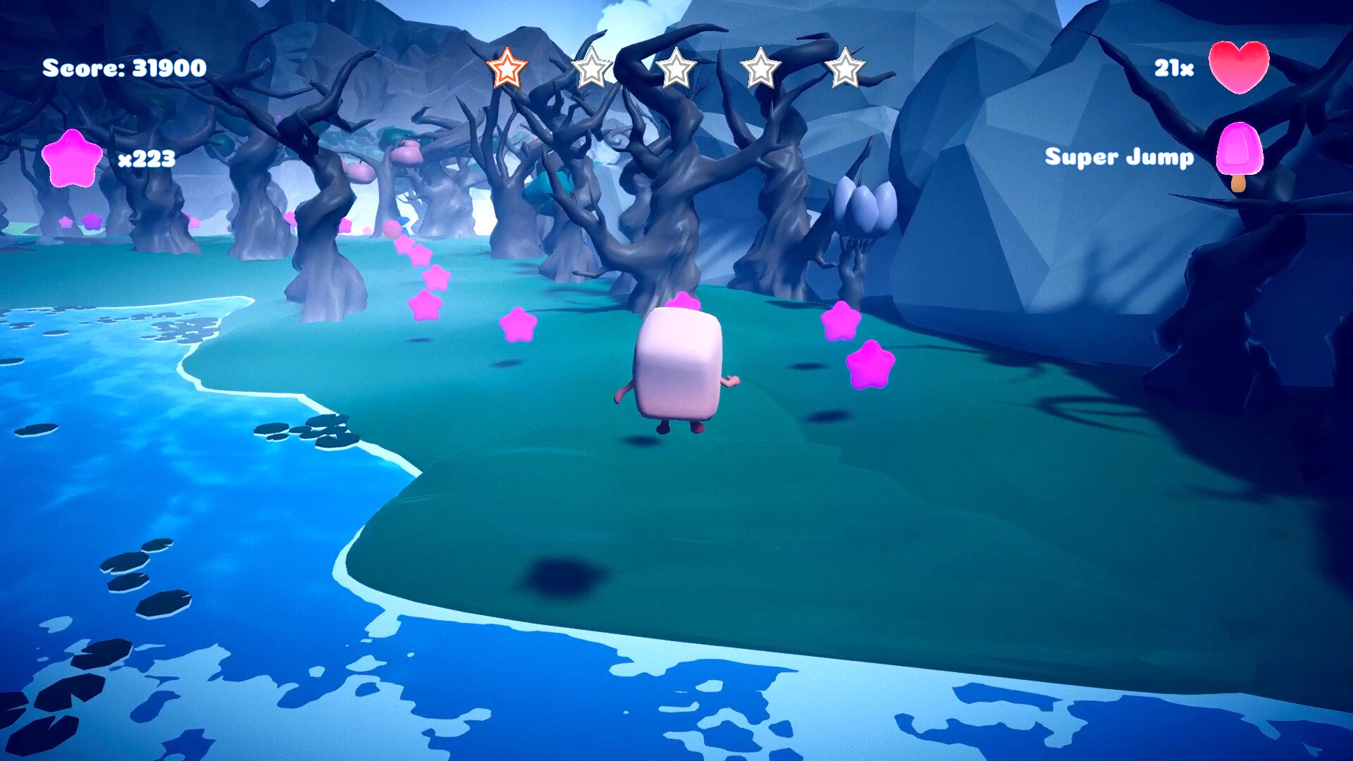 玩家需利用跳躍技巧通過各種地形