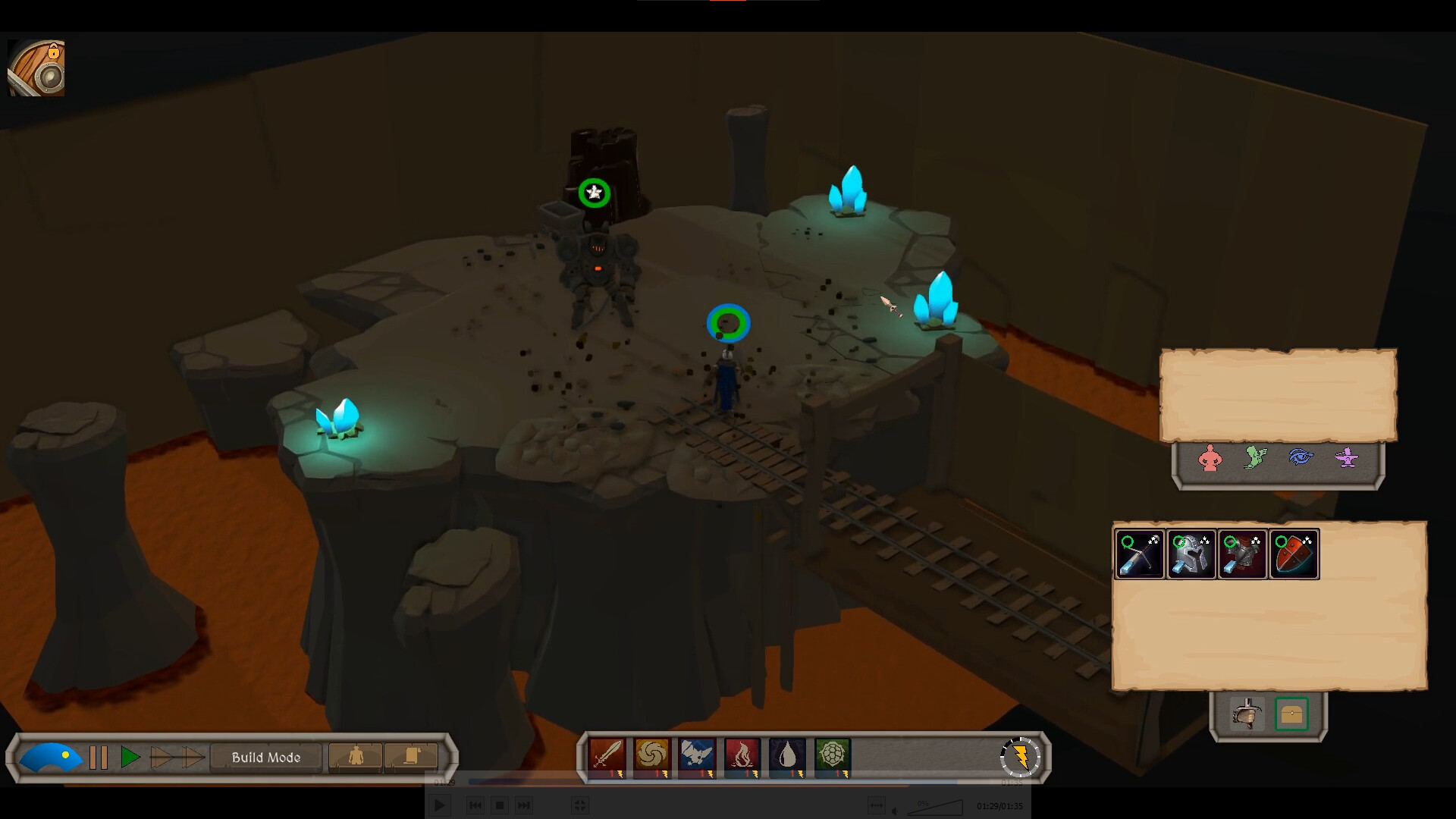 玩家角色與巨大的骷髏騎士戰鬥