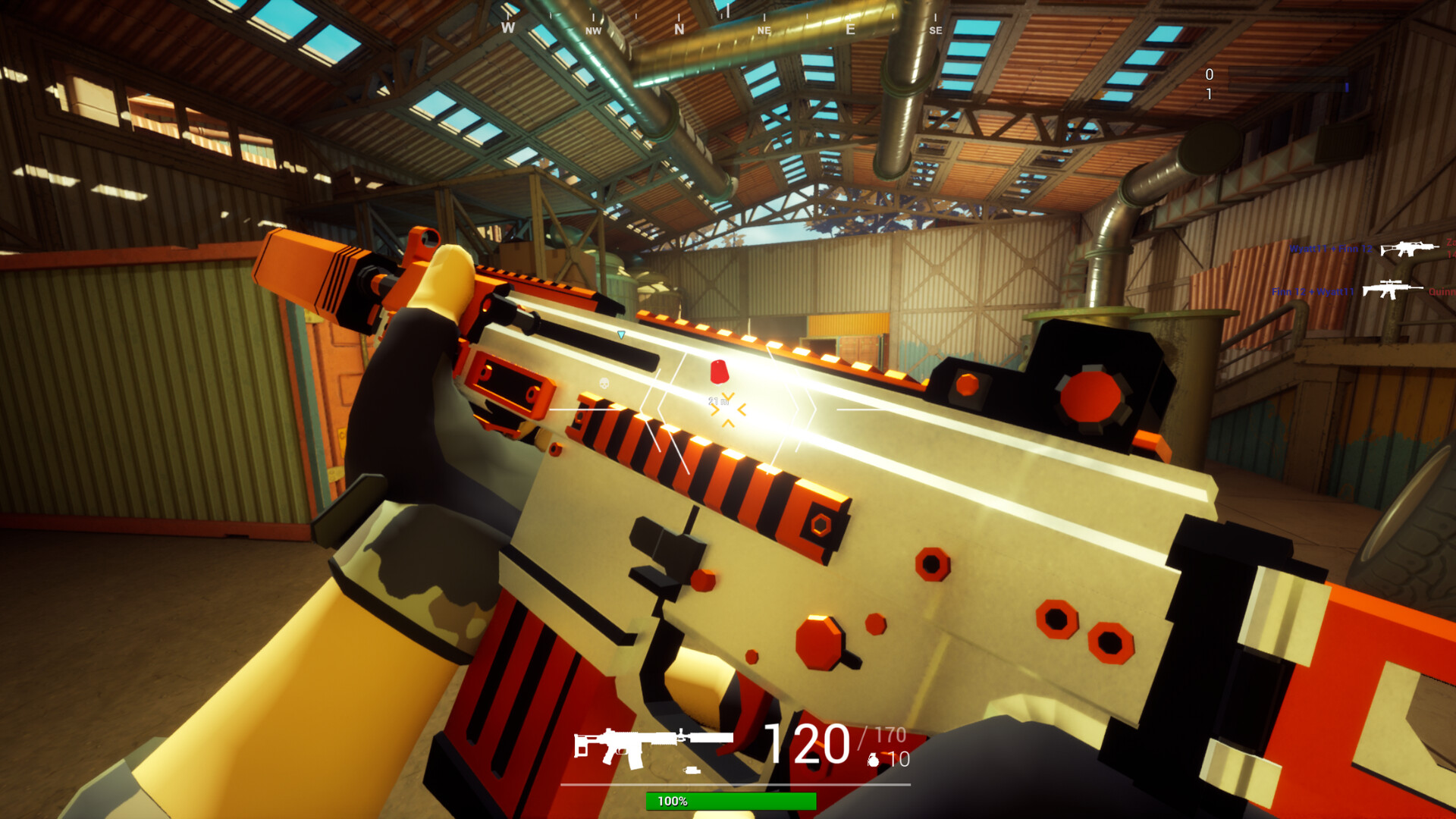 玩家在雪地環境中作戰