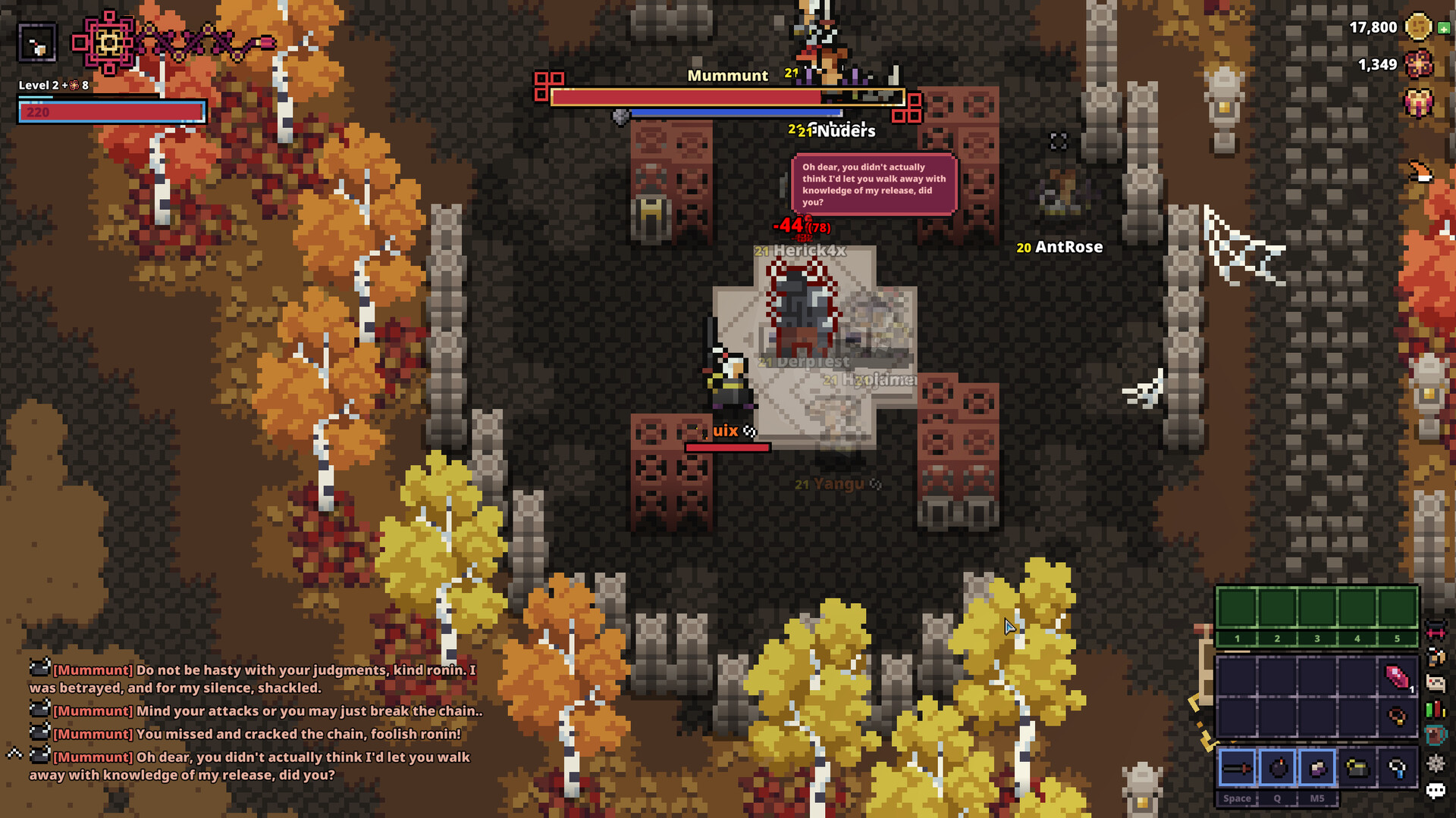 像素風格 MMORPG 遊戲《武士重生》(Born Again)廣受好評