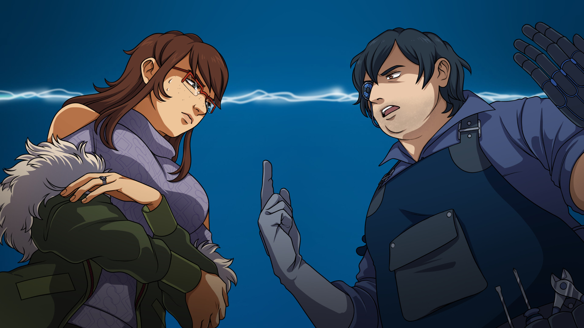 遊戲中的一個場景，展示了獨特的藝術風格