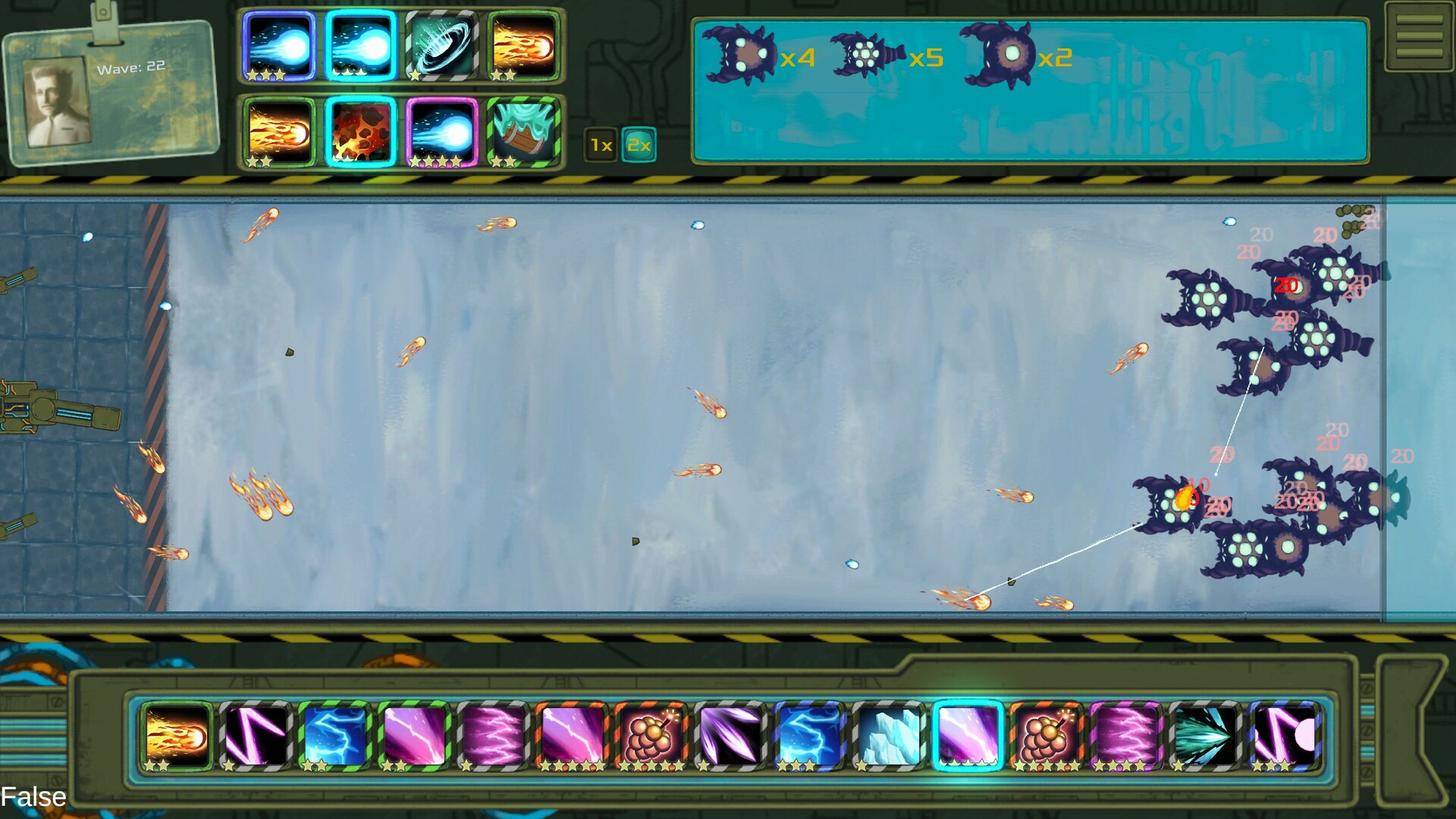 遊戲中火力全開的戰鬥畫面，充滿各種彈幕特效