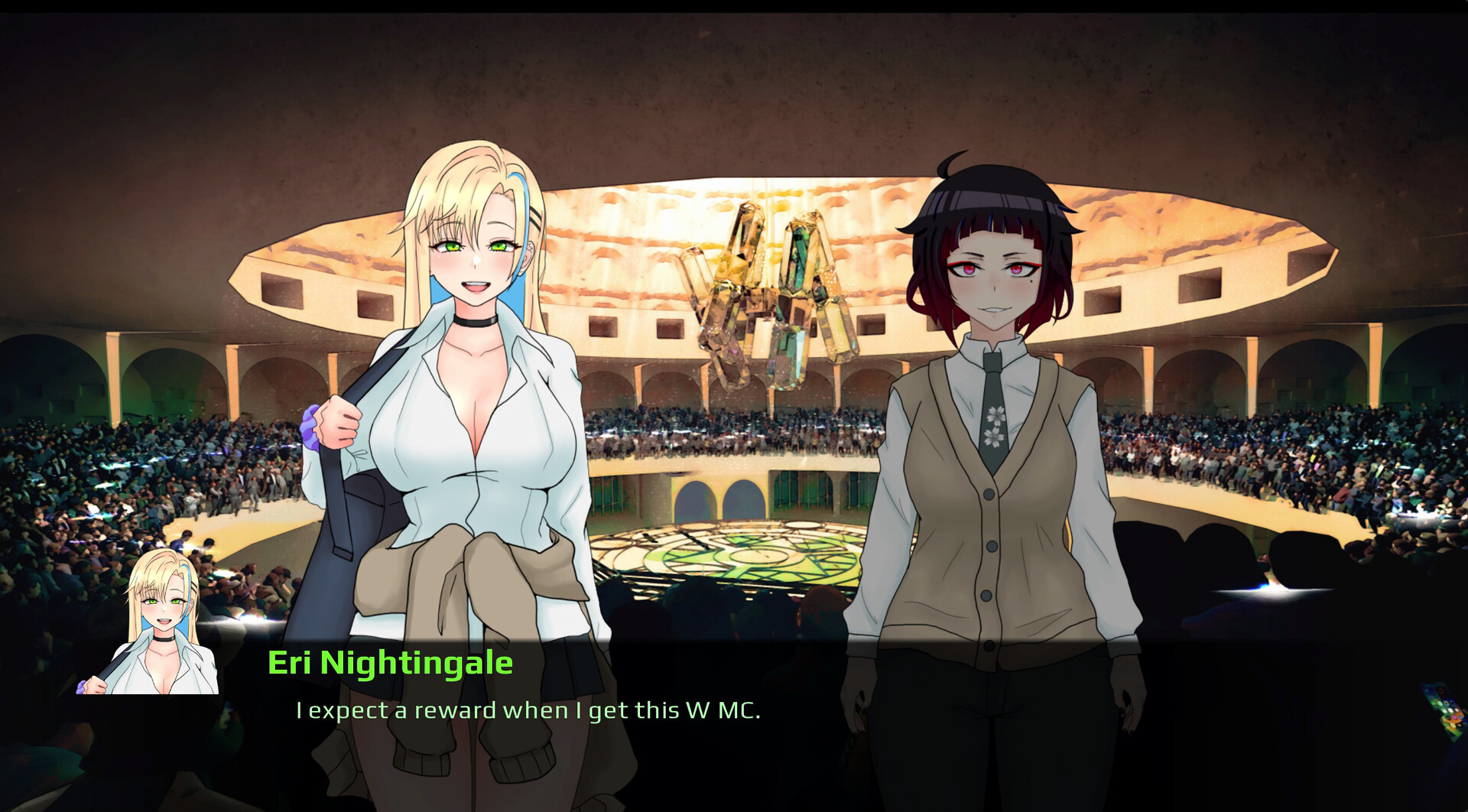 遊戲中的角色立繪,畫風精美。