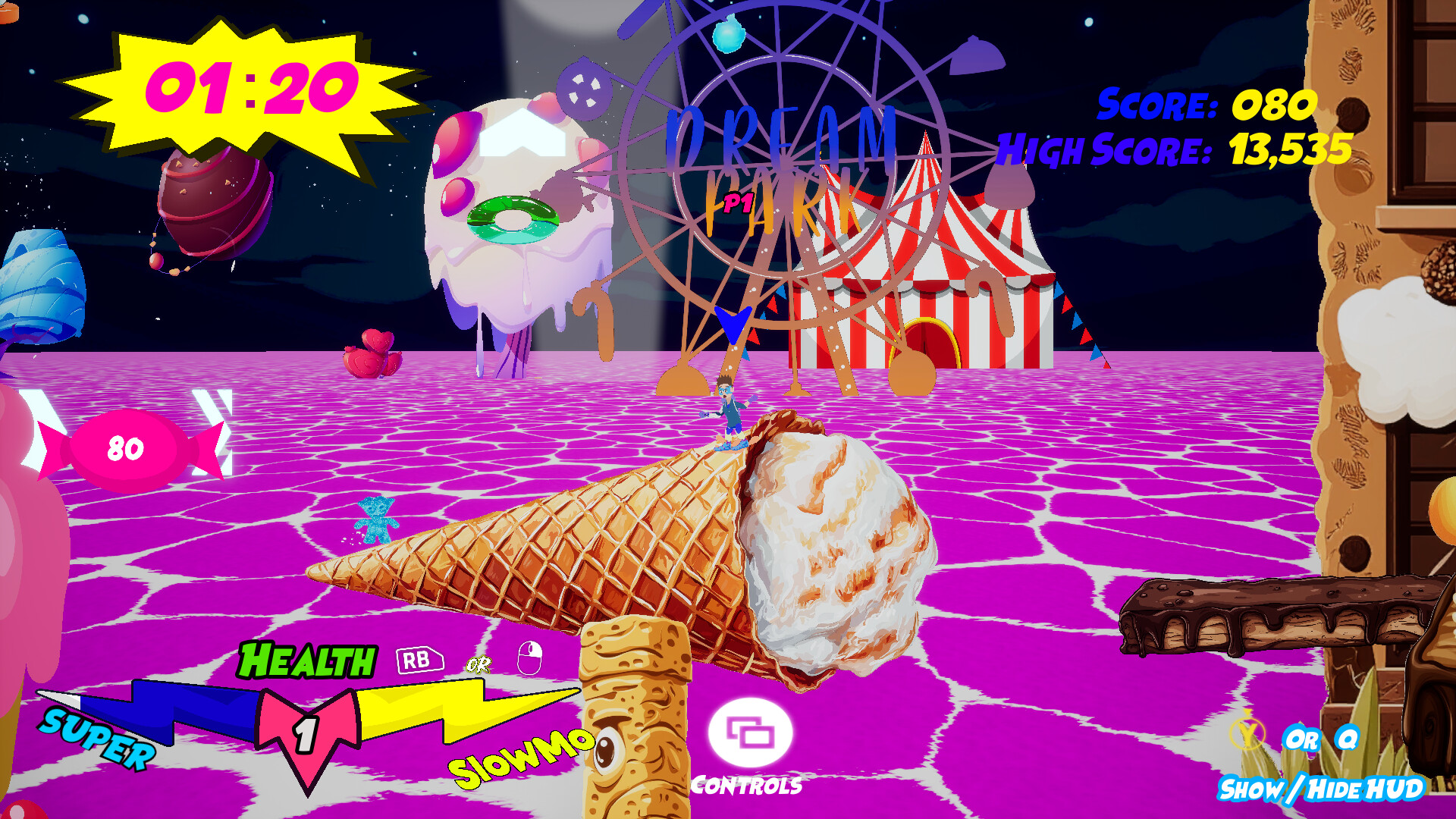 遊戲中主角正在與敵人戰鬥