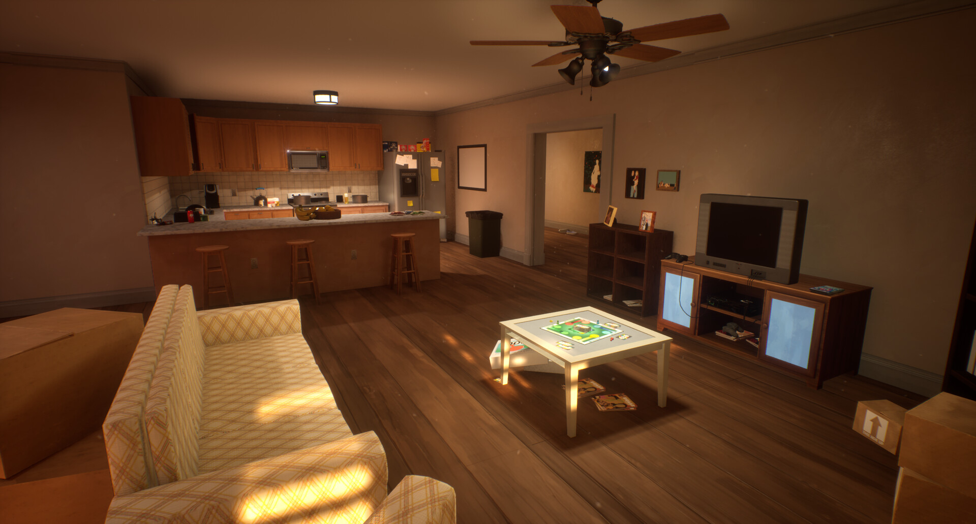 一個被植物環繞的寧靜場景