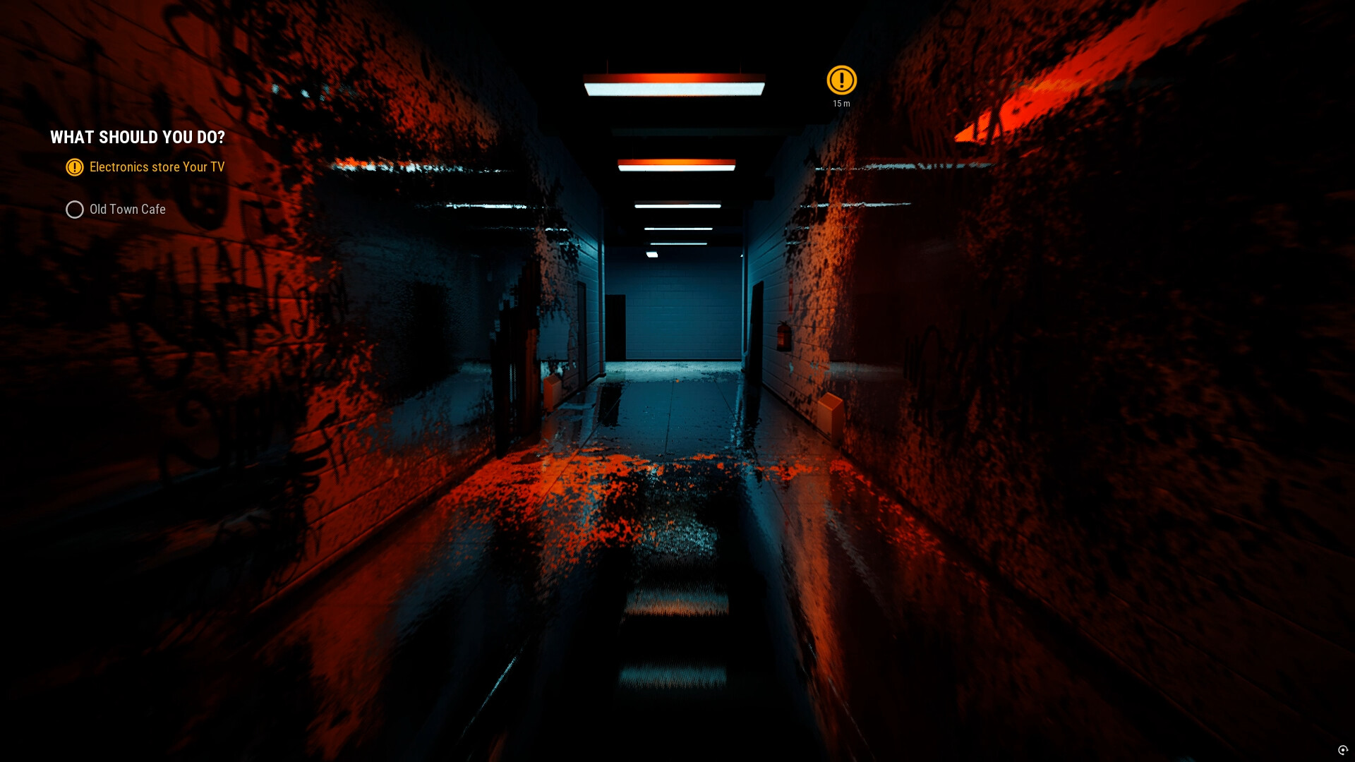 遊戲中的一個戶外夜晚場景