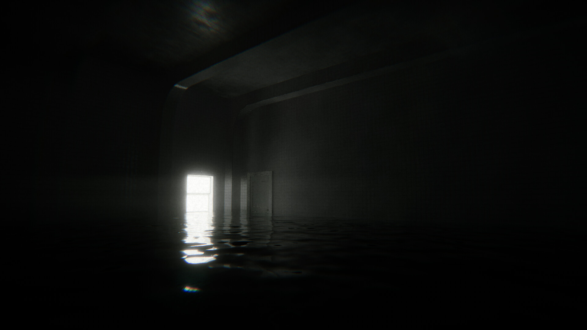 POOLS 中另一個泳池場景,設計簡潔卻充滿神秘感