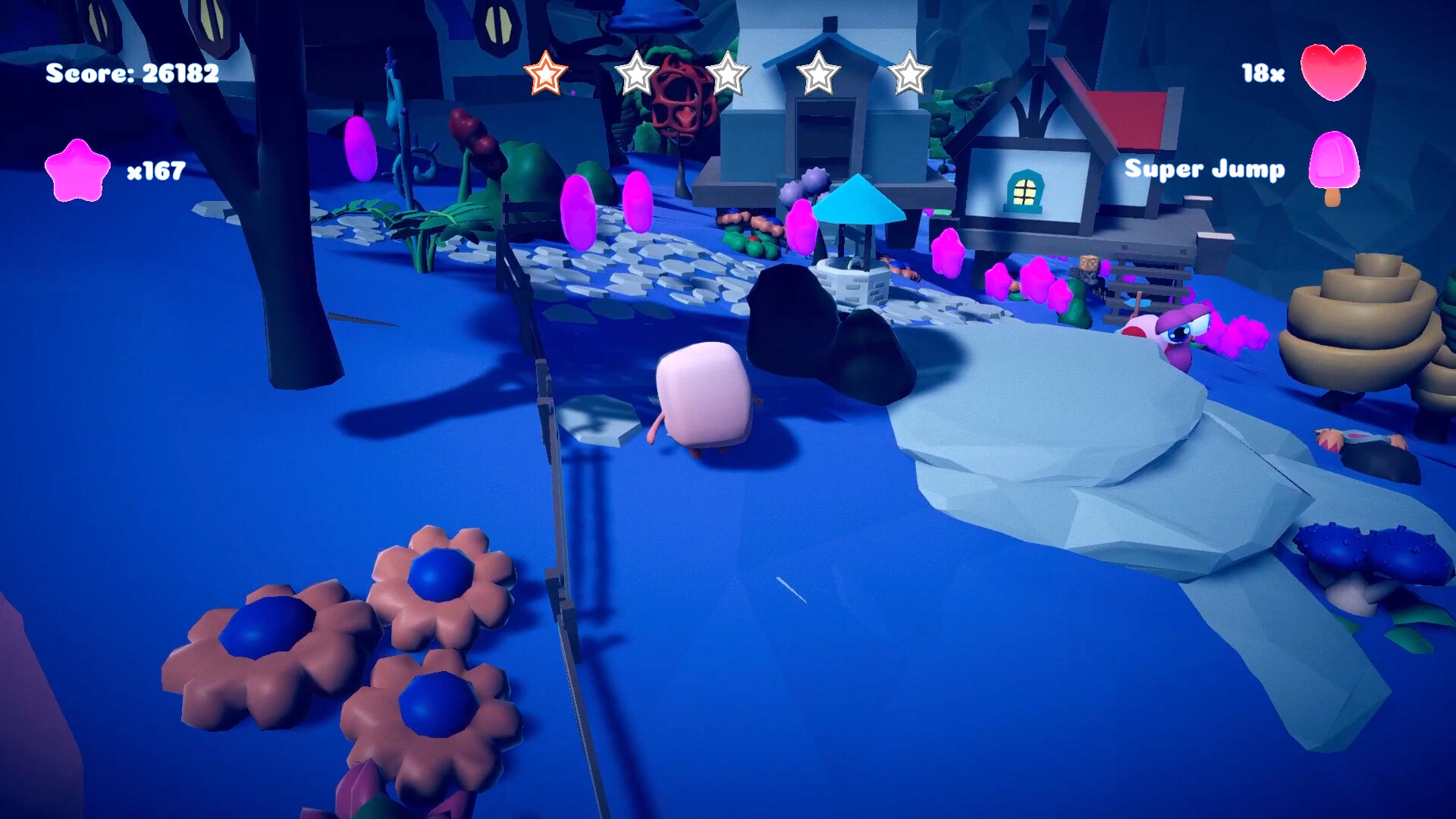 遊戲世界充滿了各種甜點元素