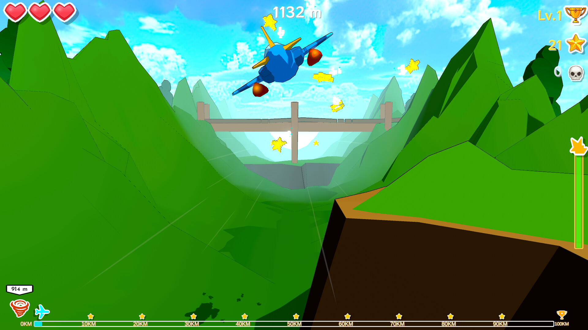 穿越狹窄的通道考驗玩家的操控技巧