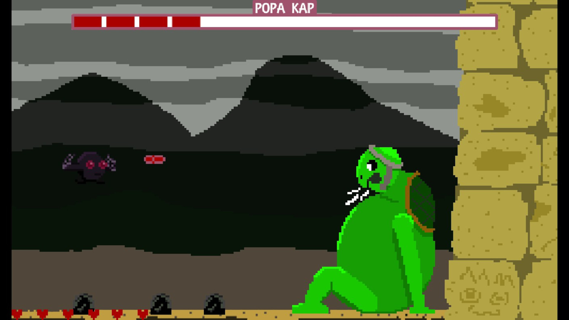 天蛾媽在關卡中跳躍的場景