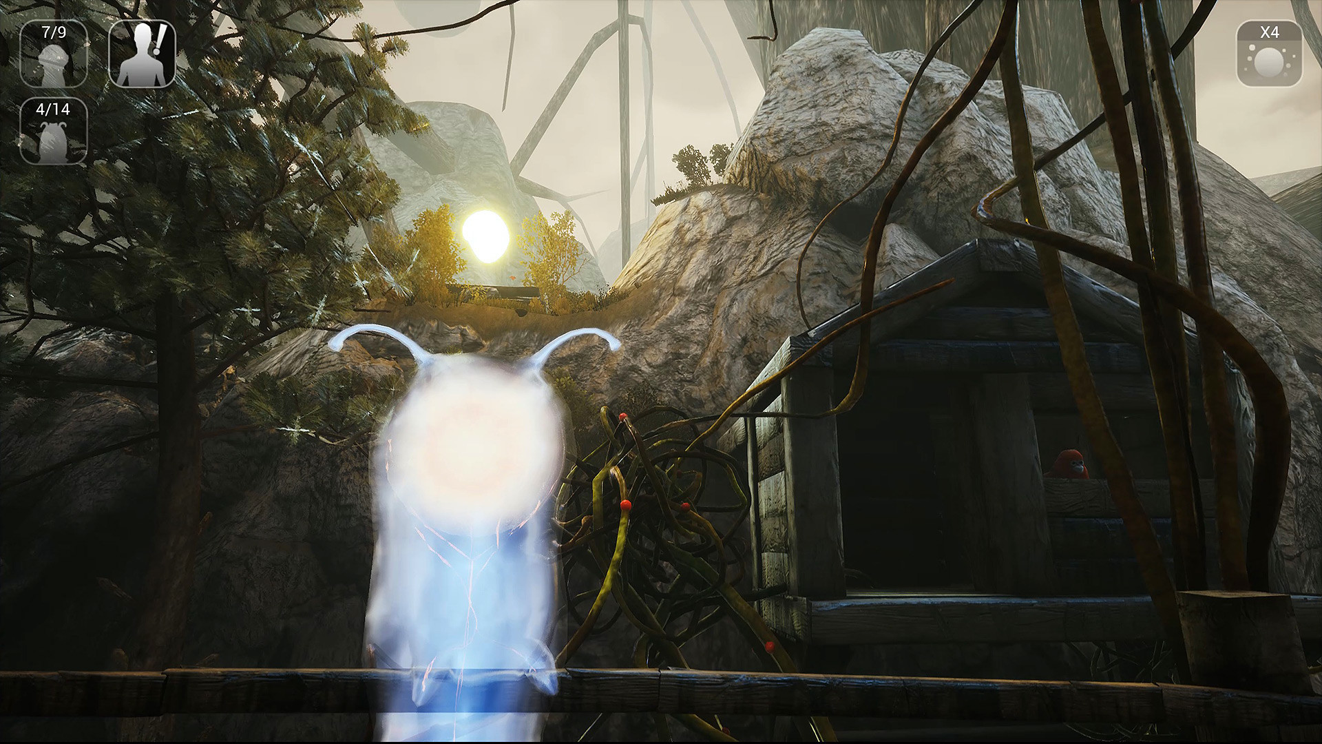 獨立遊戲《平行》中的神秘森林場景