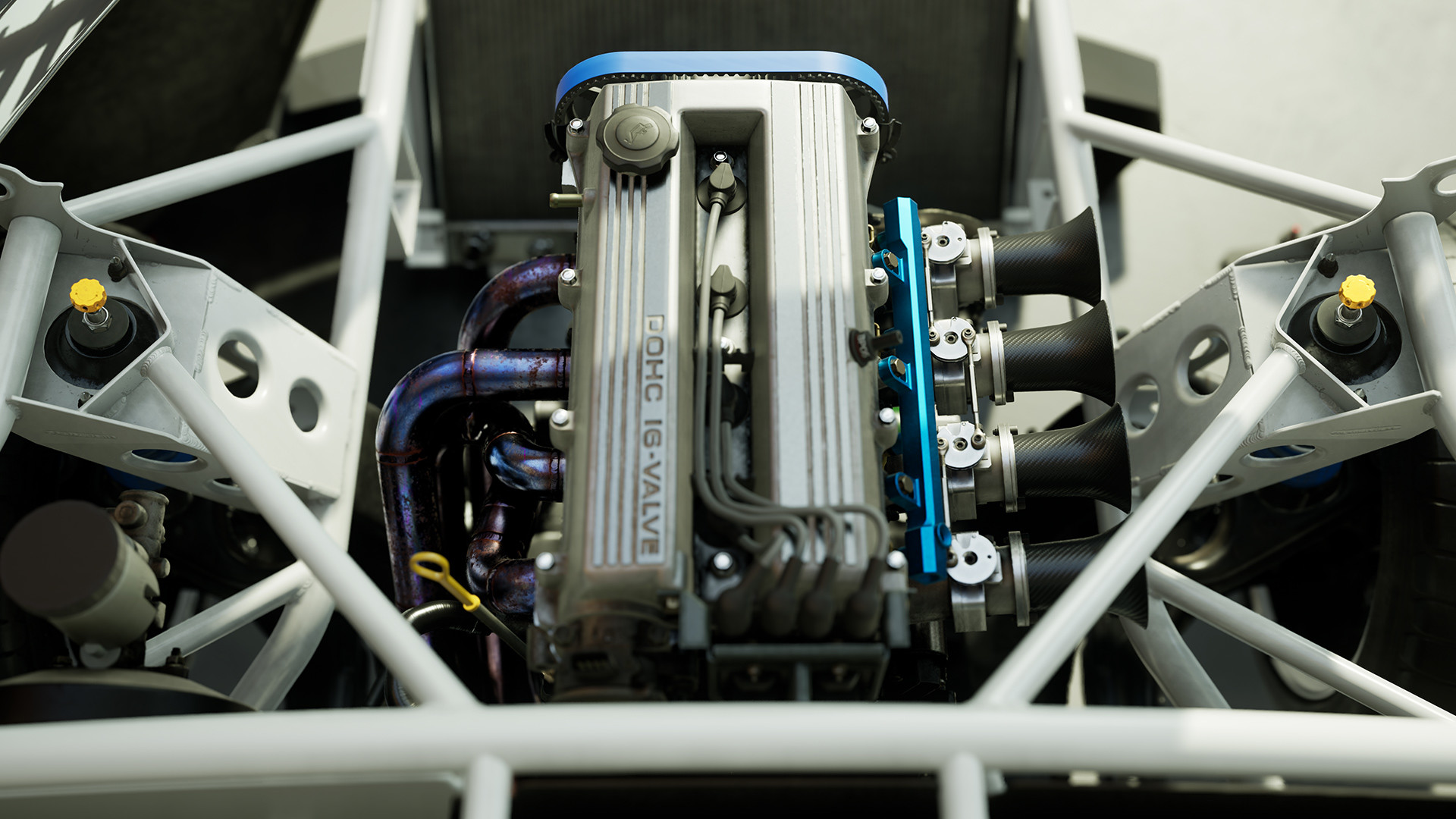 在車庫中進行車輛整備