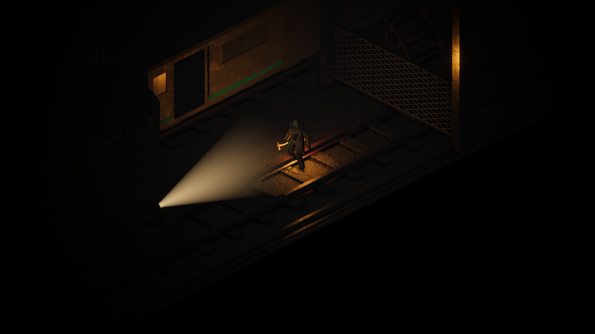 遊戲中主角與敵對勢力對峙的場景。