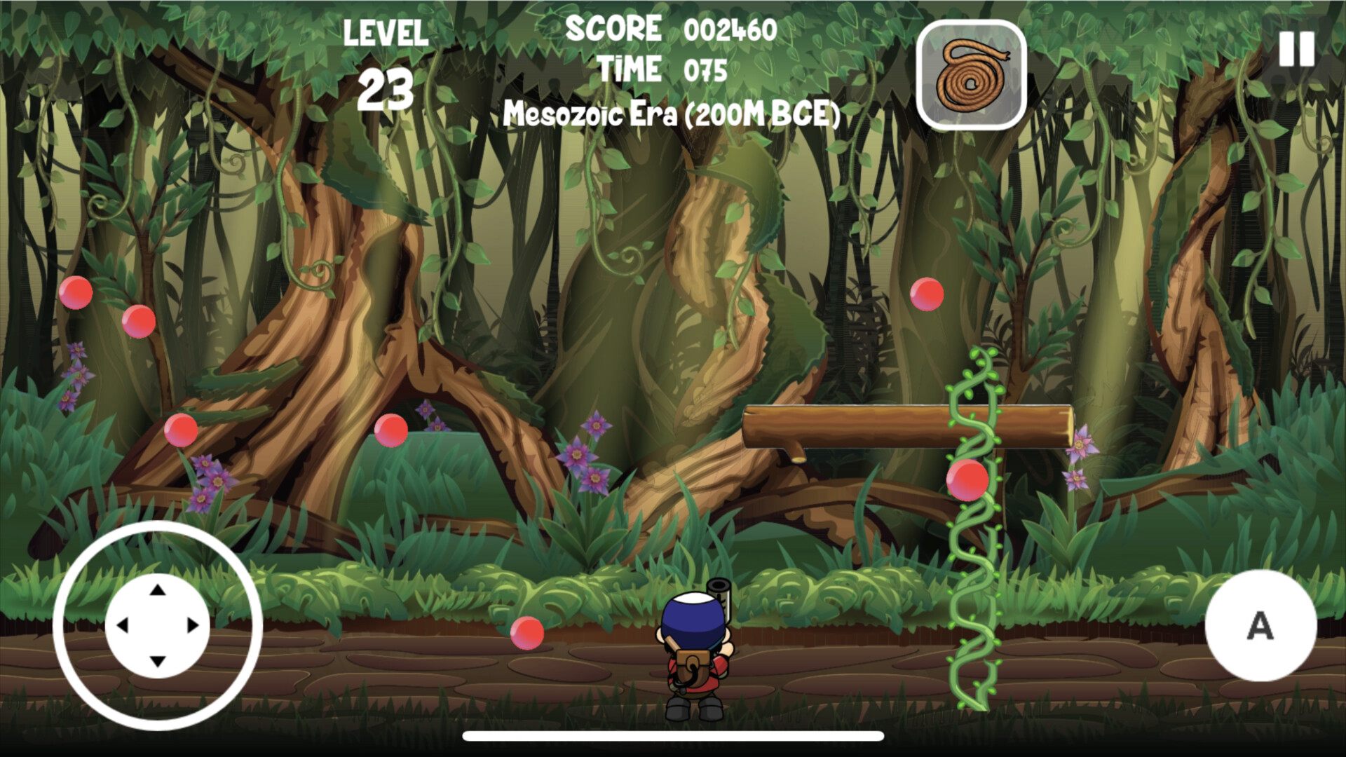 遊戲主角使用特殊強化武器對抗大量泡泡