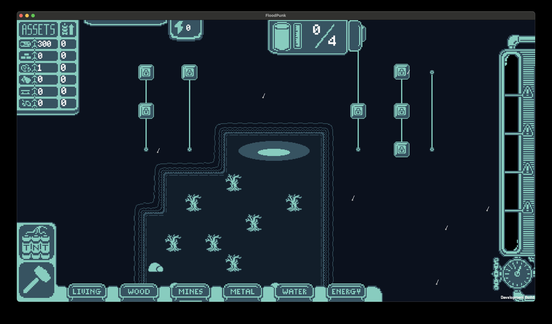 洪水龐克遊戲中島嶼建設的畫面