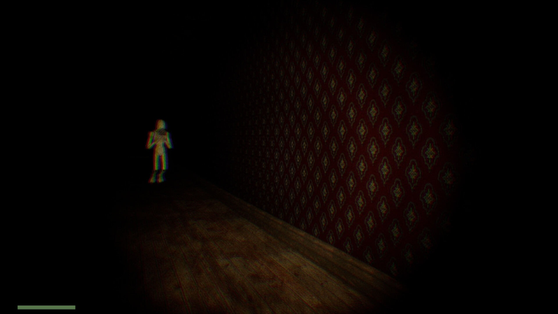 遊戲中的一個房間，光線昏暗