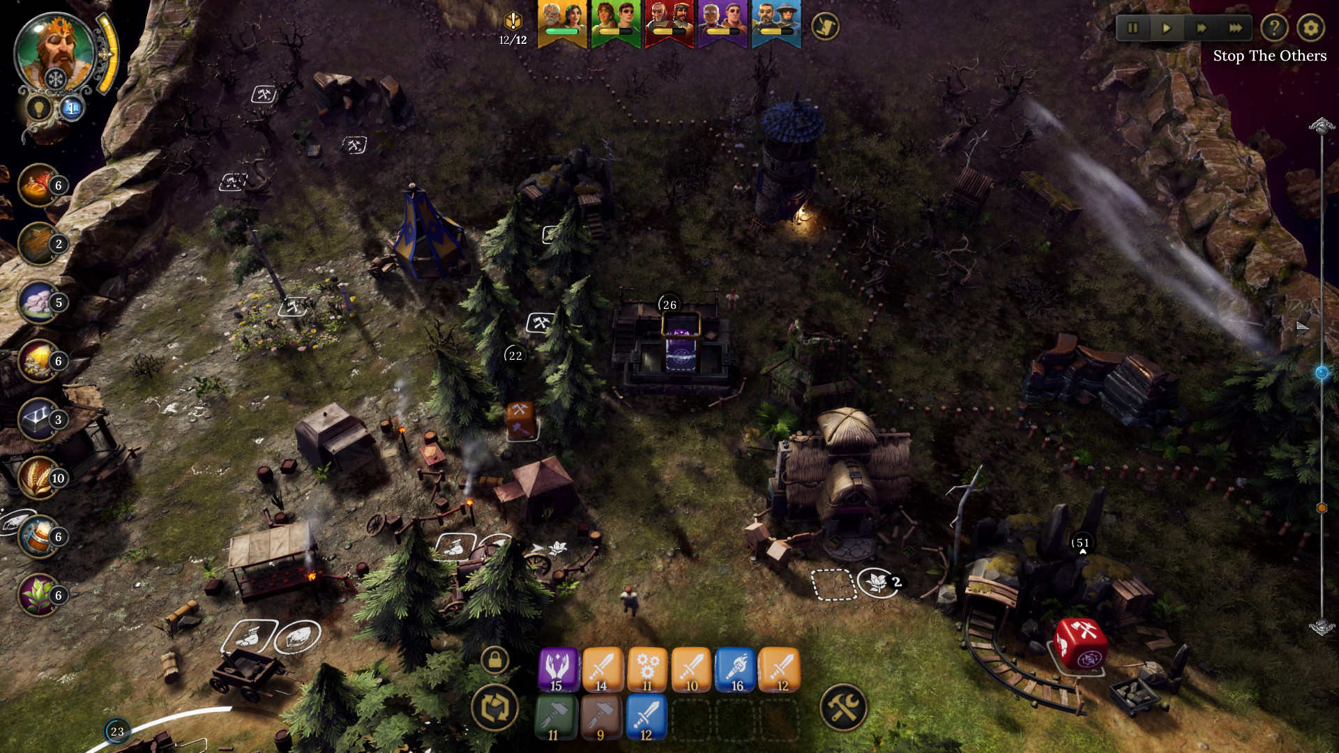 玩家需要建造各種建築來維持聚落運作