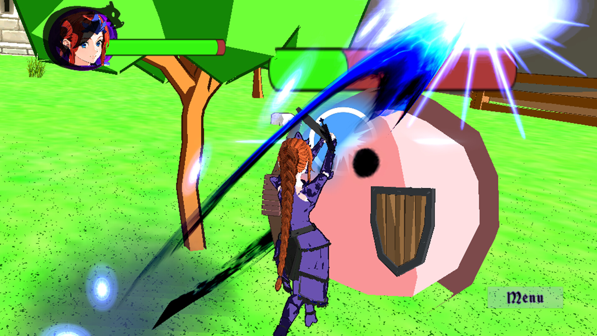 伊里亞在遊戲世界中奔跑