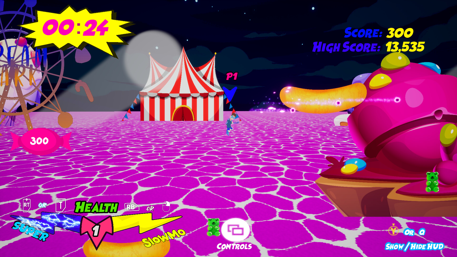 主角在充滿挑戰的平台間跳躍