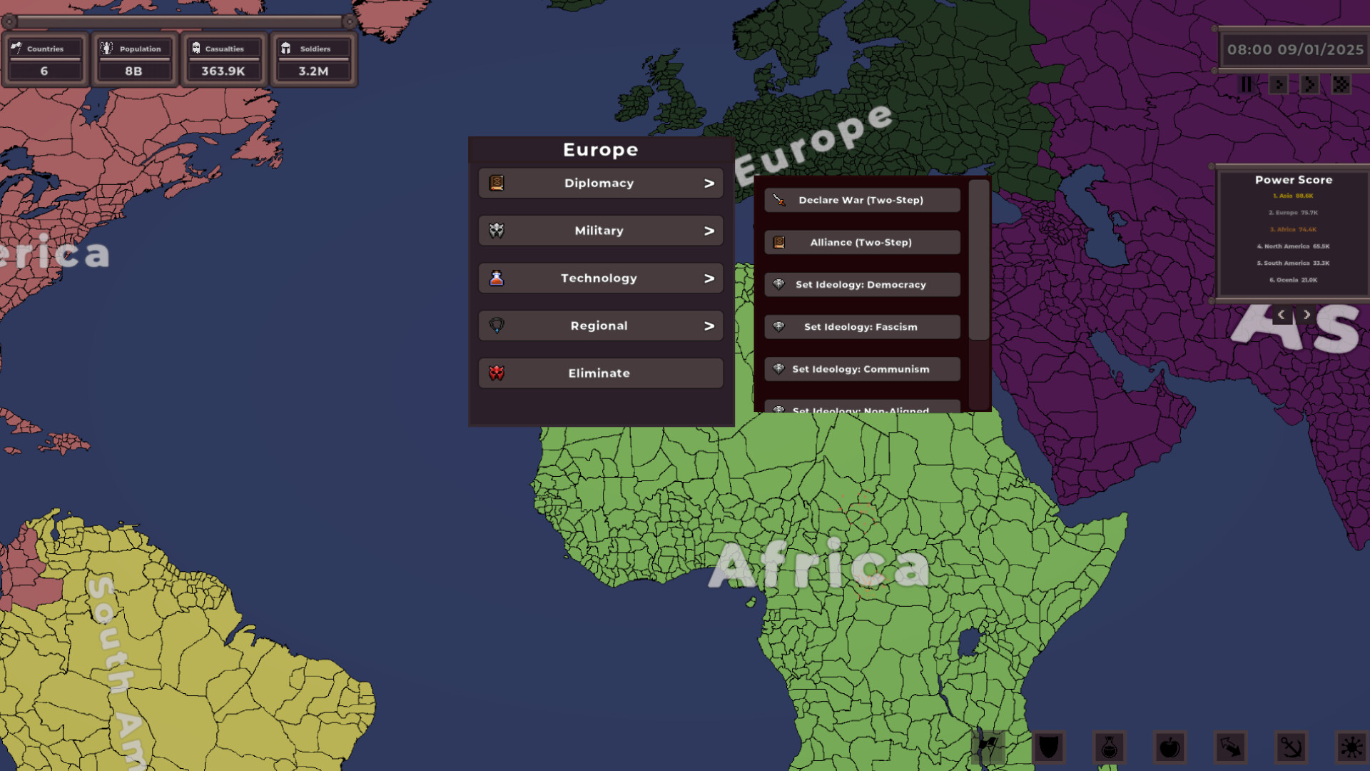 在 Observe 遊戲中，玩家可以俯瞰整個世界的詳細地圖，制定宏觀戰略。