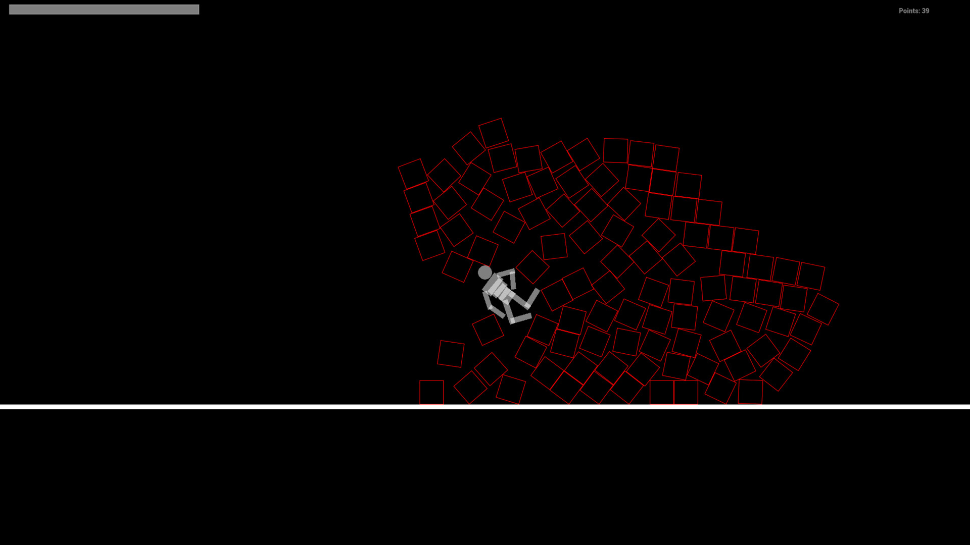 布娃娃角色被彈珠台的彈射器發射出去。
