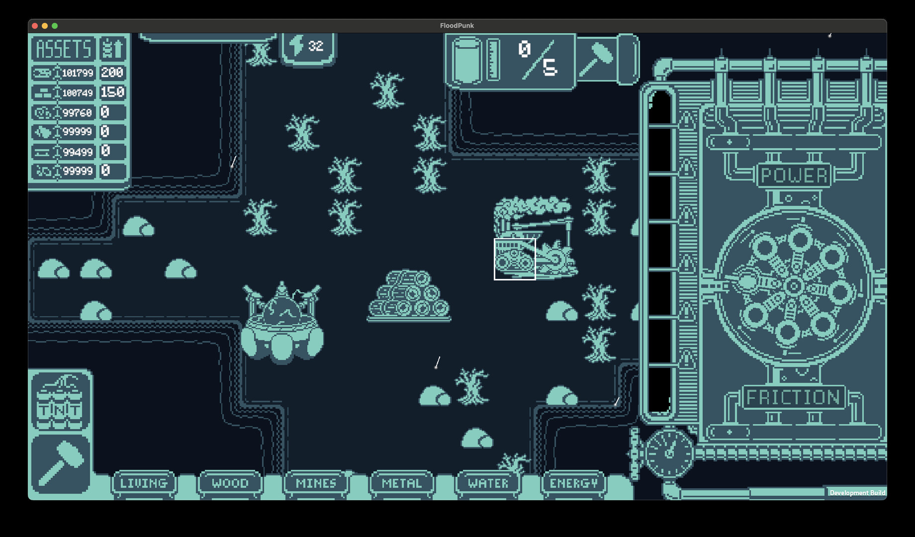 洪水龐克遊戲中夜晚的島嶼畫面