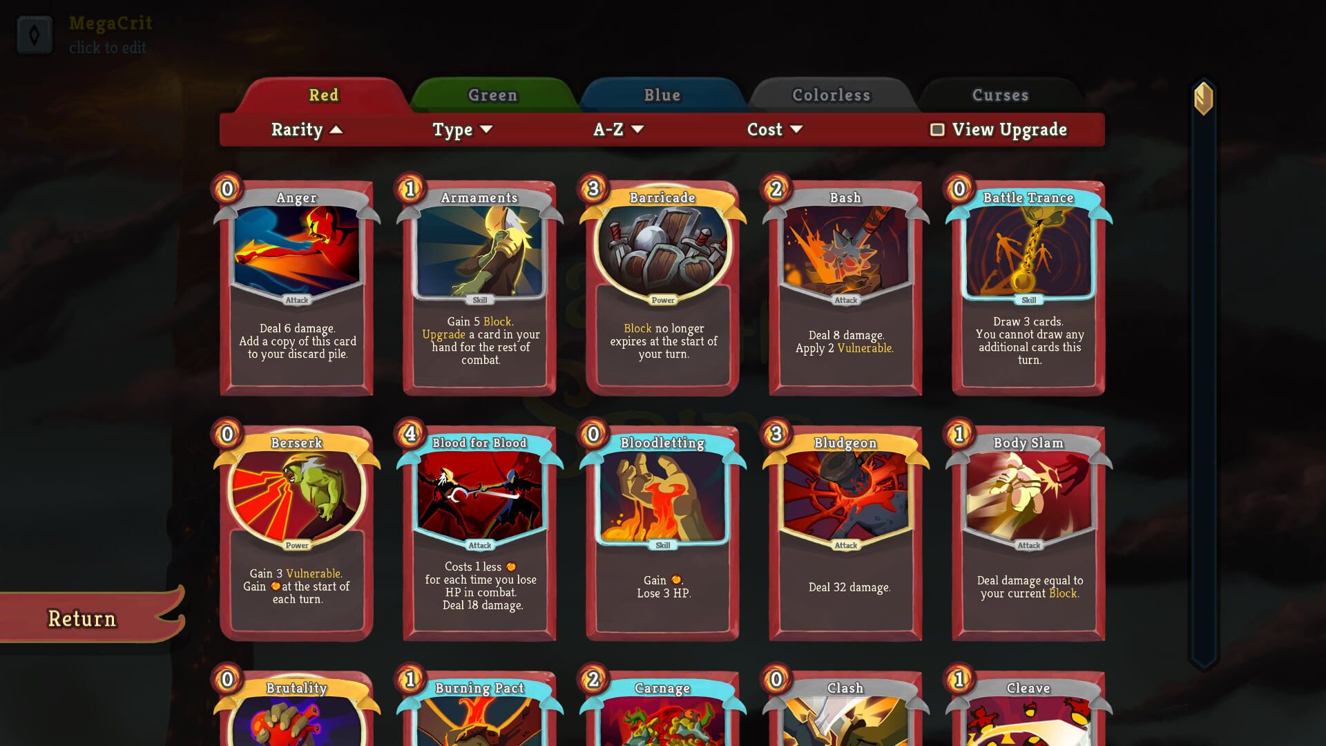 Slay the Spire 遊戲畫面