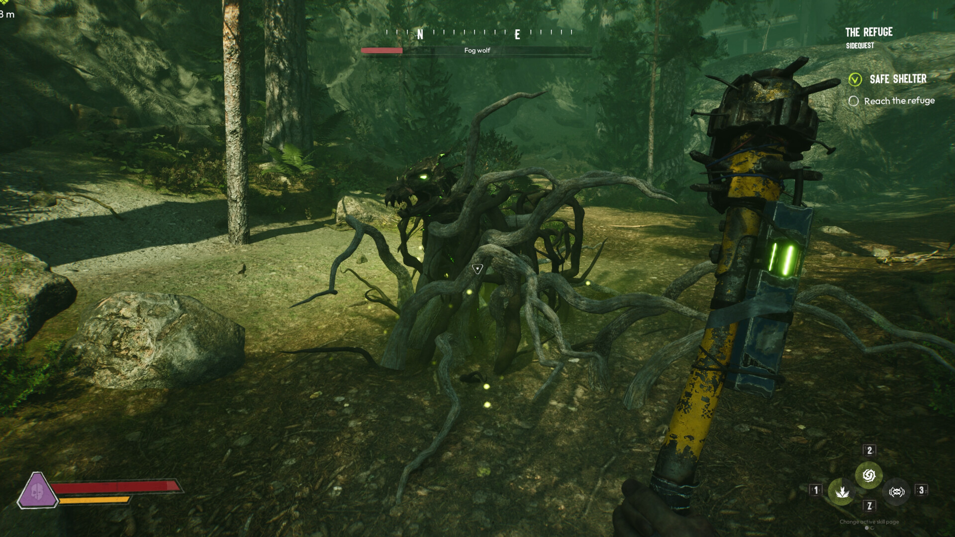 利用纜車等設施在不同的生物群系間移動。