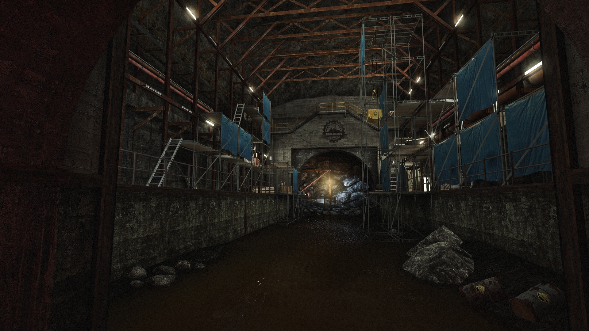 廢棄辦公室場景，充滿懸疑氛圍