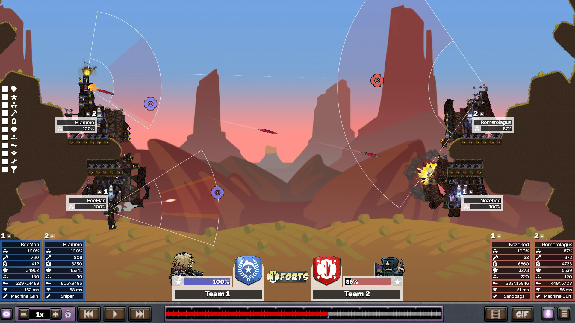 遊戲中的基地建設畫面