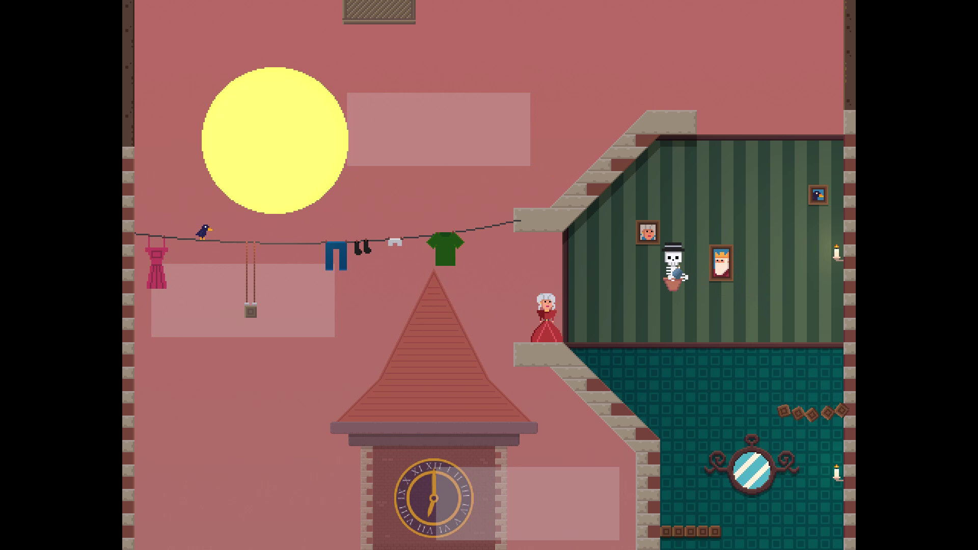 遊戲的像素藝術風格色彩鮮明,場景設計充滿奇幻色彩。