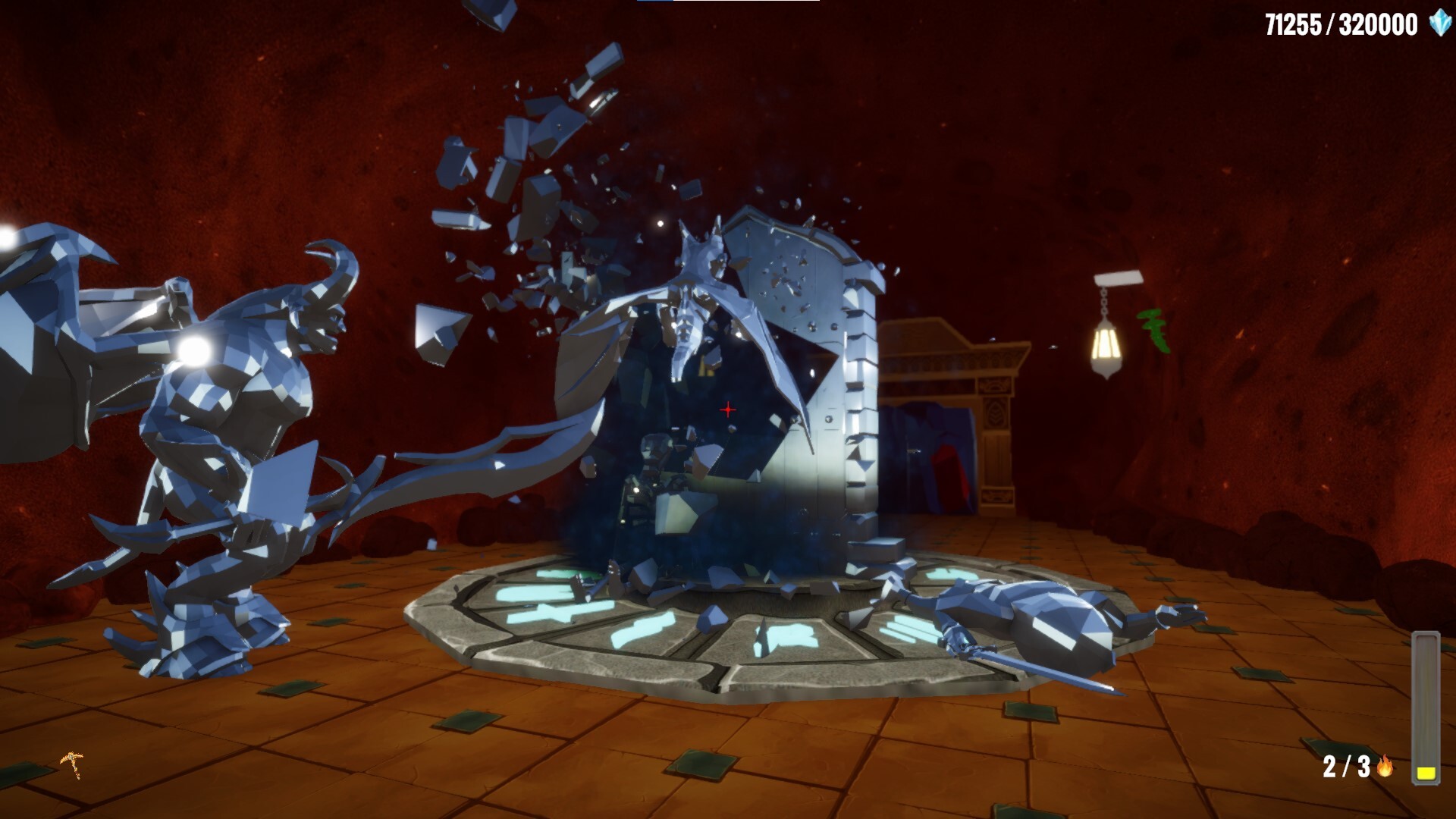 遊戲中充滿神秘氛圍的冰雕場景。