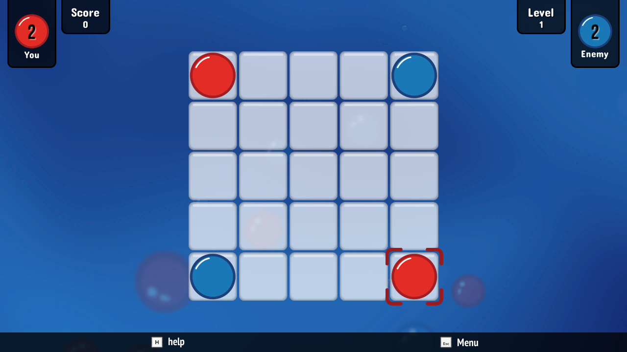 遊戲開始時的棋盤布局