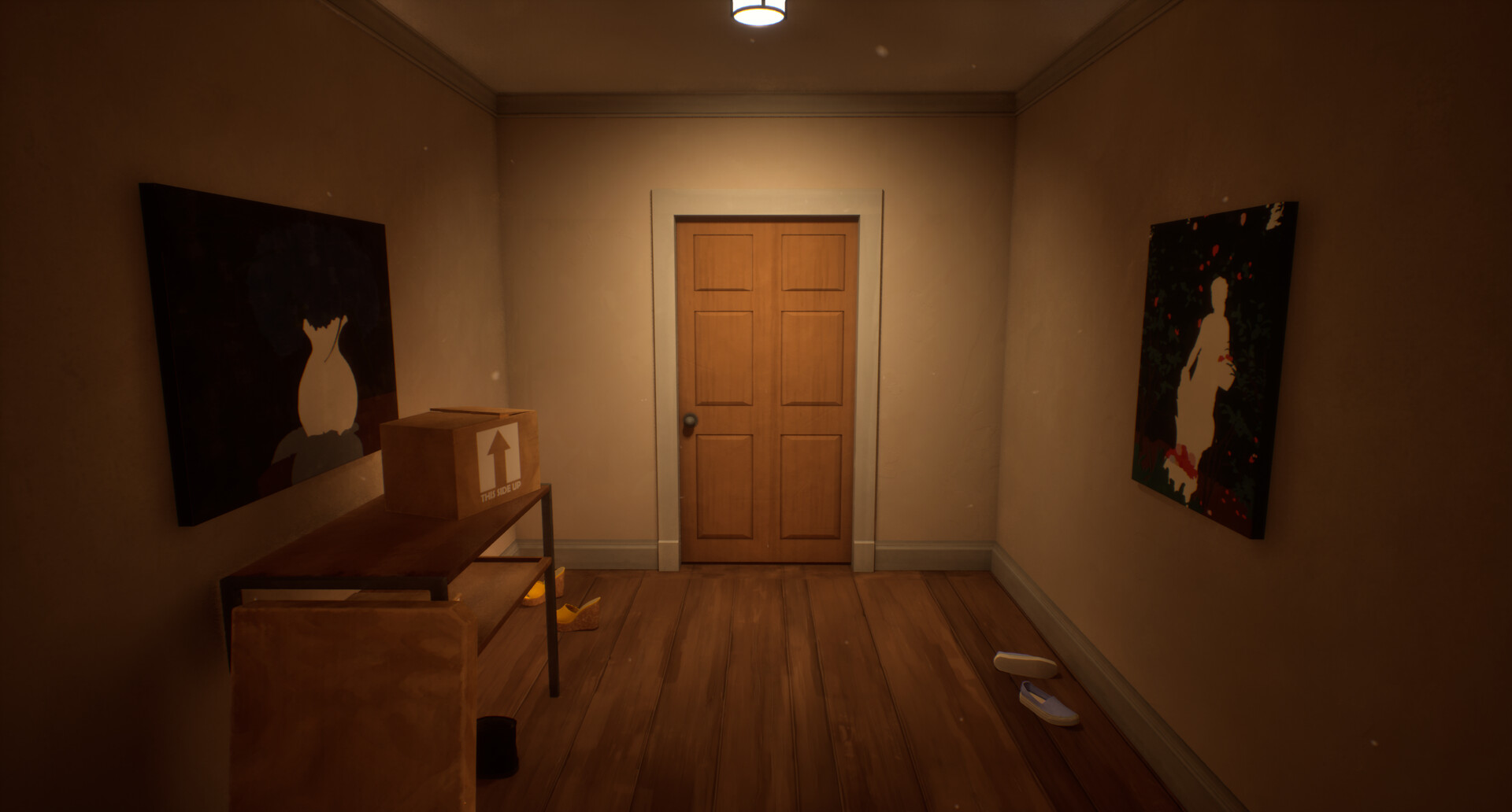 遊戲中一個充滿生活氣息的室內場景，光影效果細膩