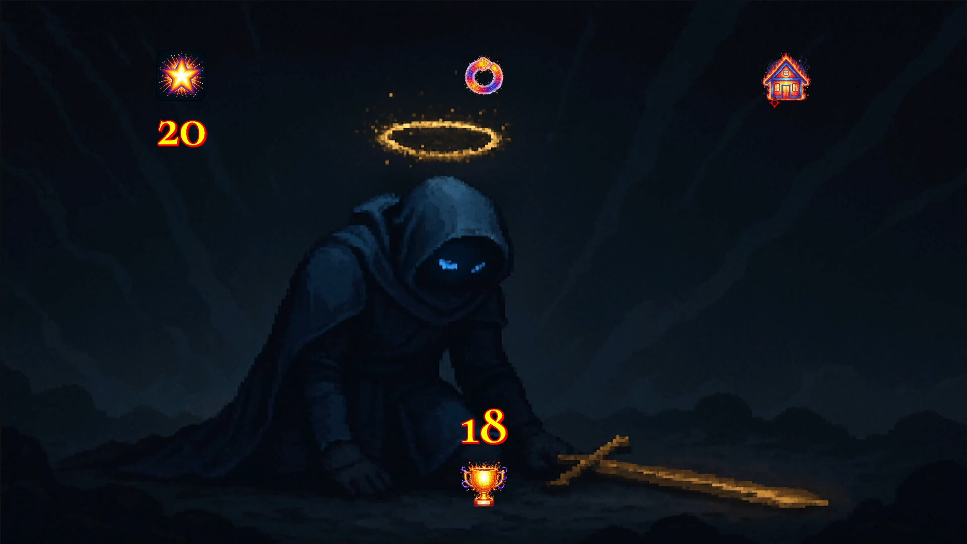 遊戲中的升級選擇介面,提供多種技能強化