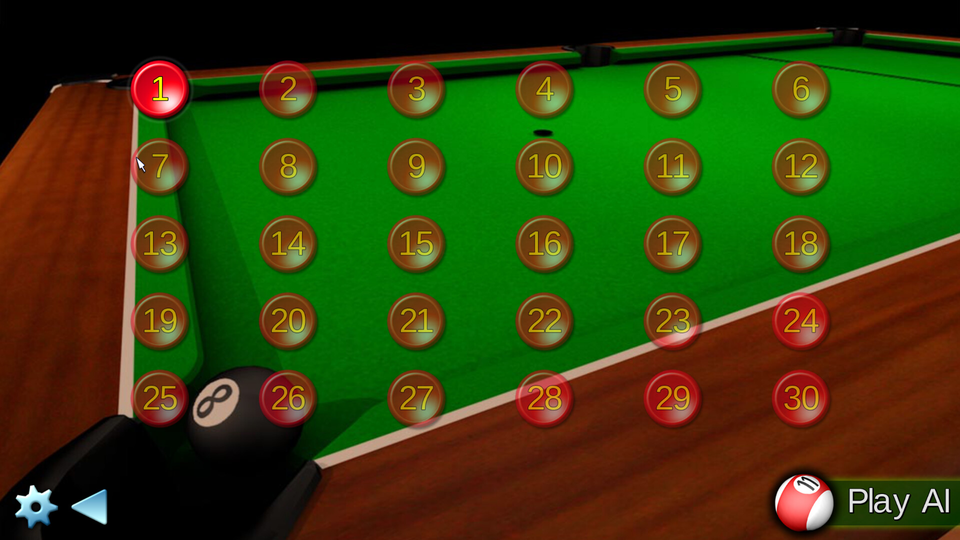 玩家正在調整擊球角度的遊戲畫面。