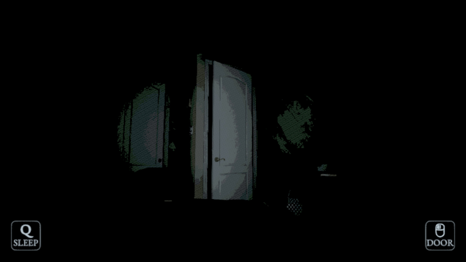 遊戲中的惡魔潛伏在房間的黑暗角落。