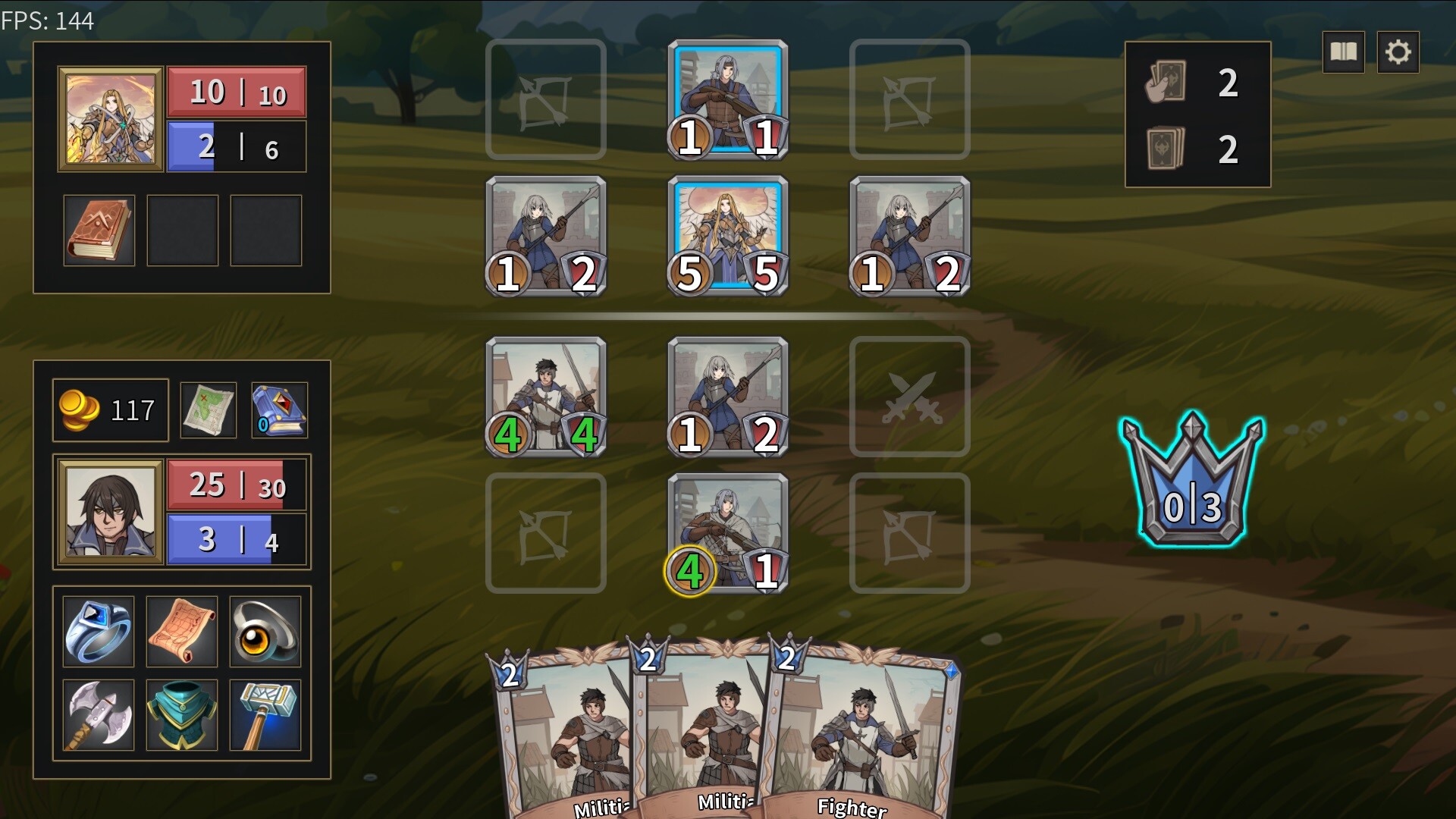 遊戲中的地圖探索介面,顯示了不同的事件節點