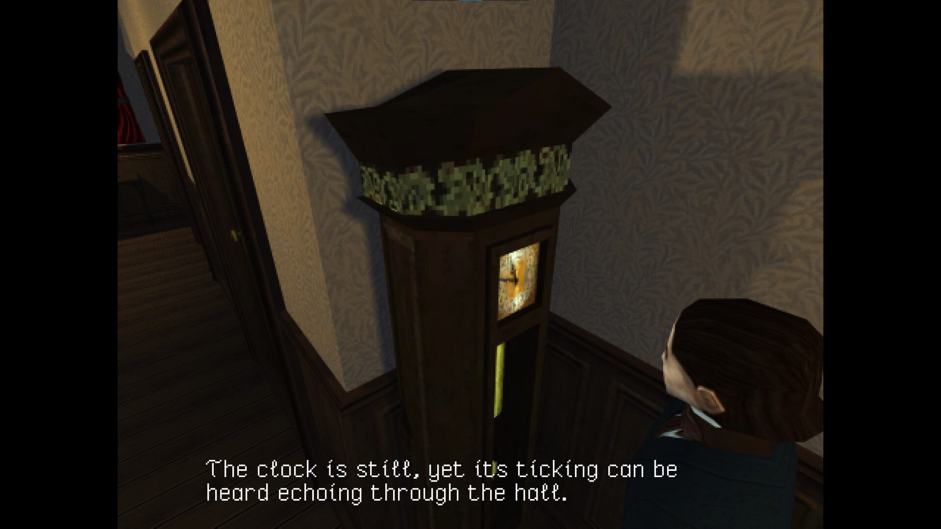 遊戲中主角與一個靈體對話的畫面