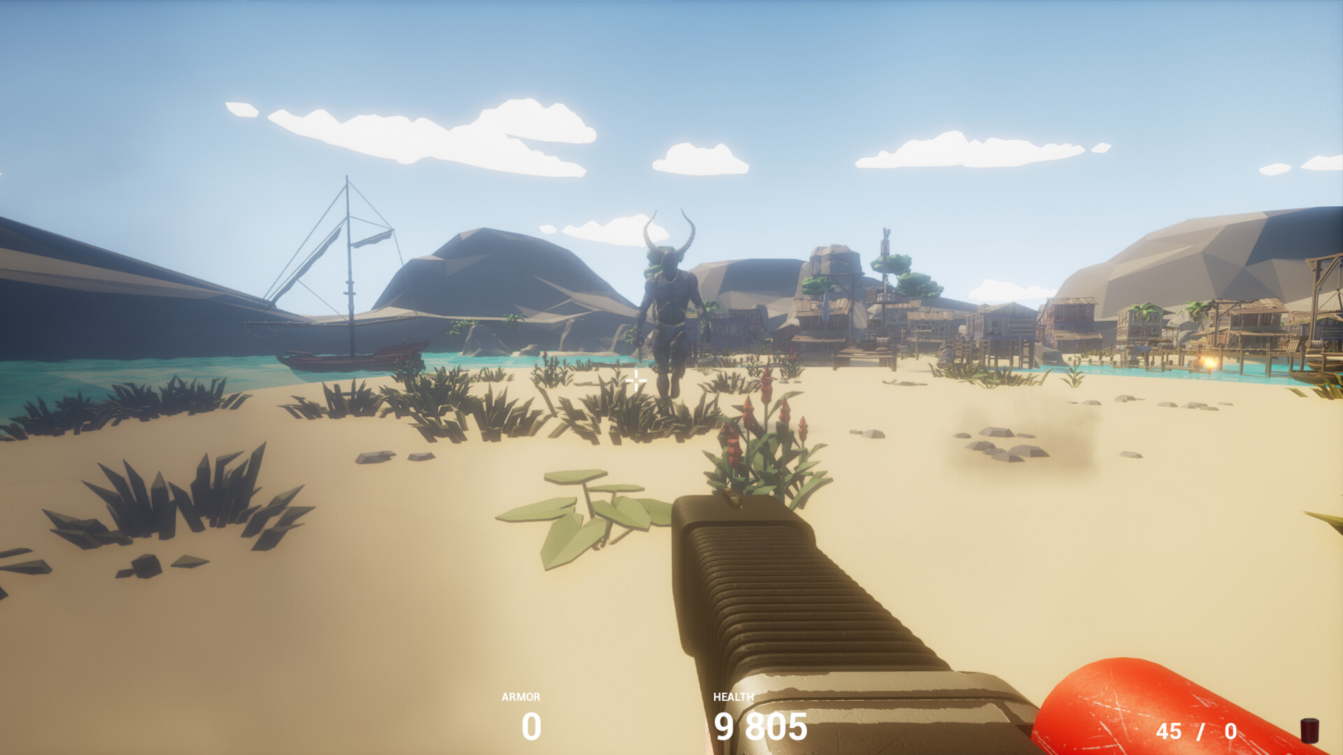 手持迷你機槍掃射敵人