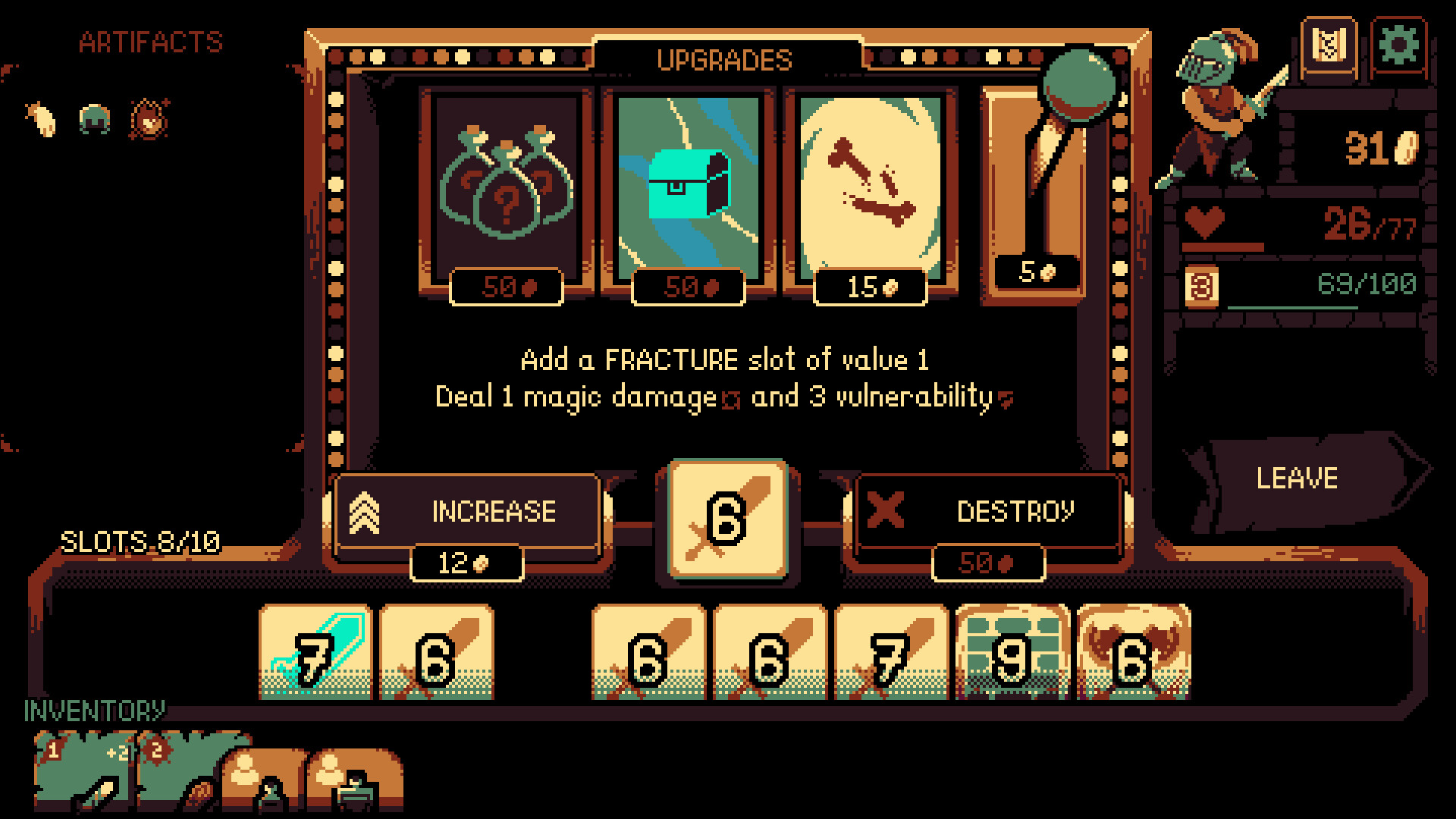 遊戲中的戰鬥畫面,玩家角色面對敵人,下方是拉霸機介面