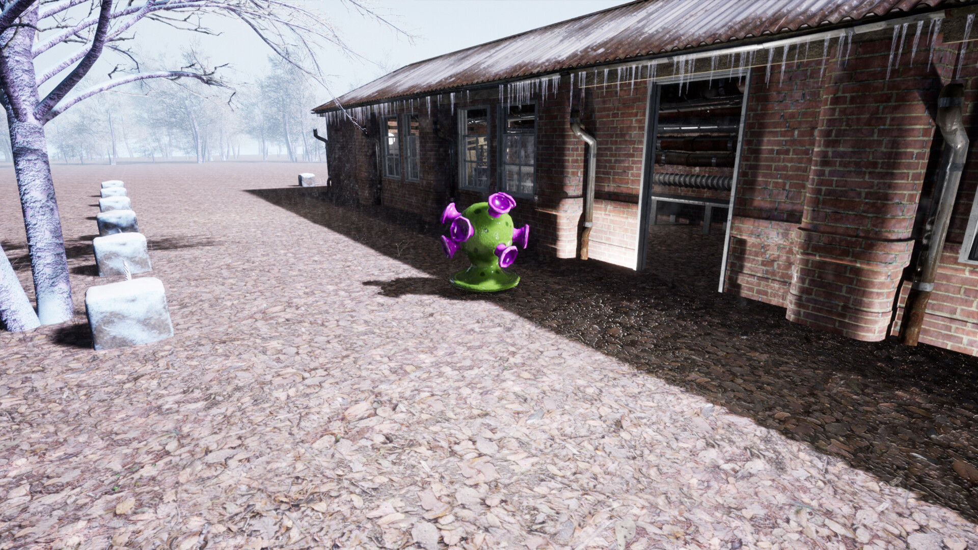 遊戲中血紅色的天空與地面形成強烈對比