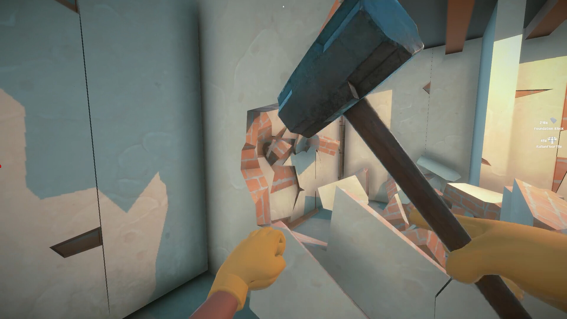 玩家在遊戲中進行房屋建造